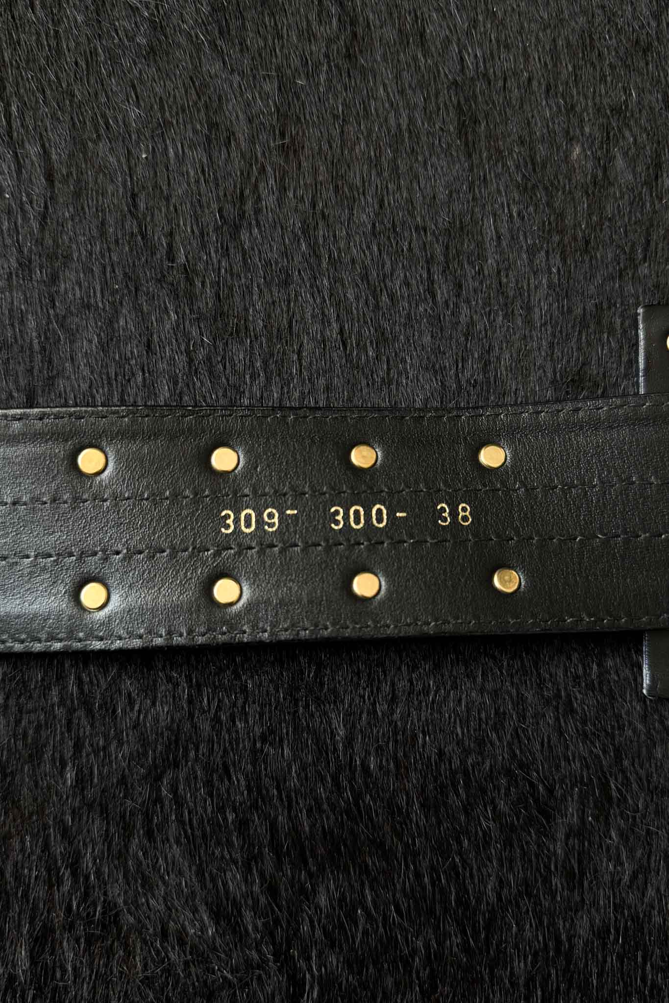 Vintage 80s Escada Ledergürtel mit Sternnieten, 38