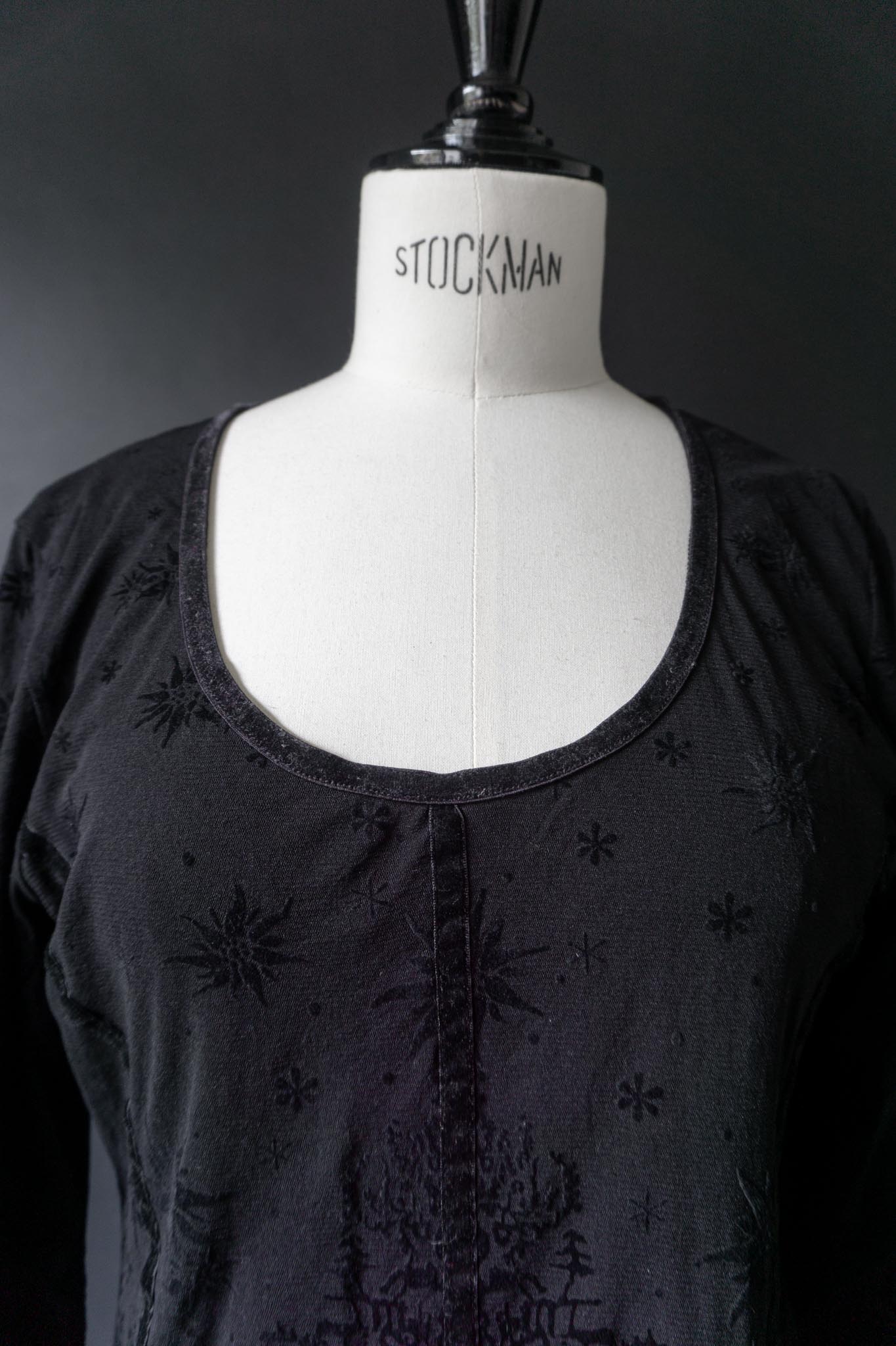 Vintage 90s Mesh-Longsleeve Gothic Top, S–M theplaincircle vintage