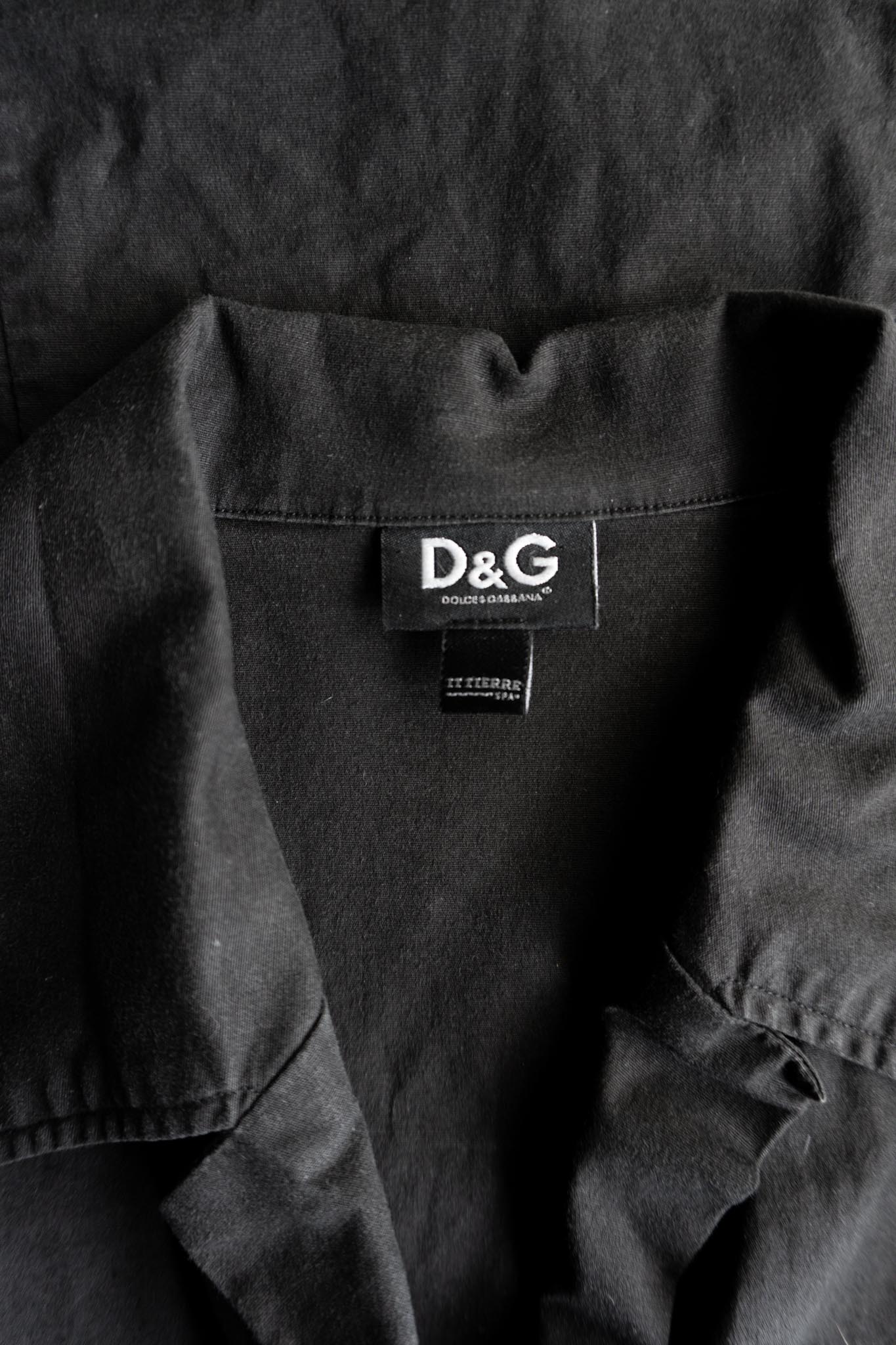 Vintage Dolce & Gabbana Schwarze Baumwollbluse, S–M