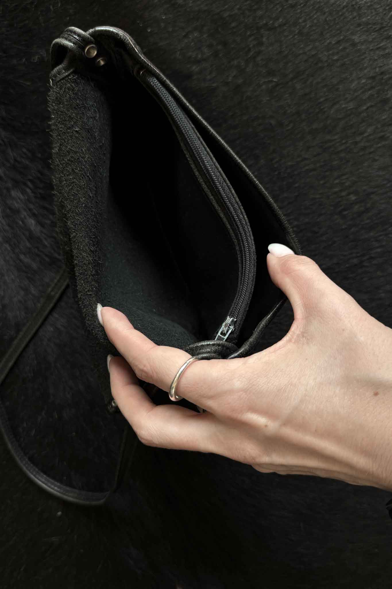 Kolster Vintage Ledertasche mit Sternen und Nieten