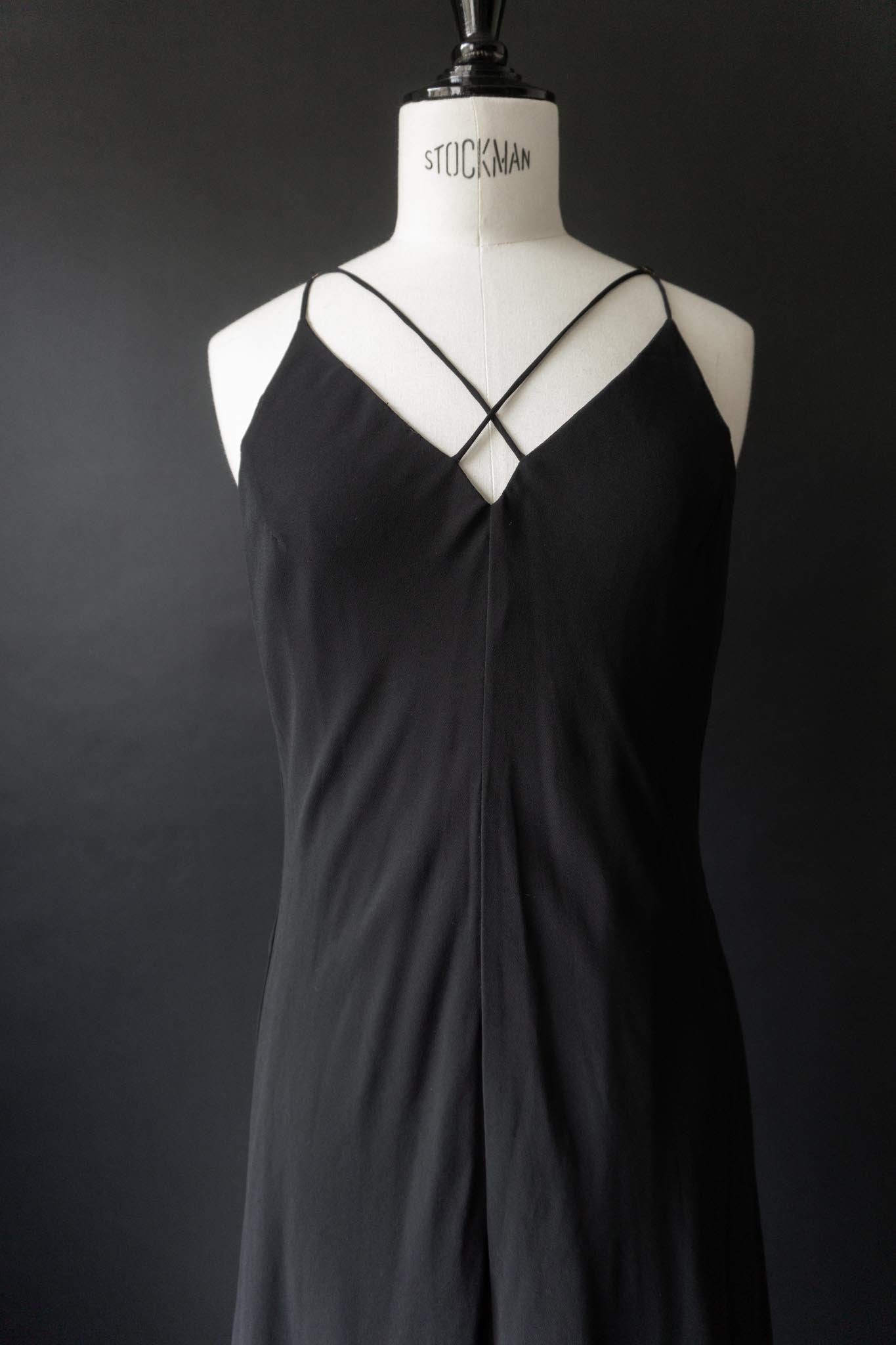 Calvin Klein Y2K Slip Dress in Schwarz, S theplaincircle vintage