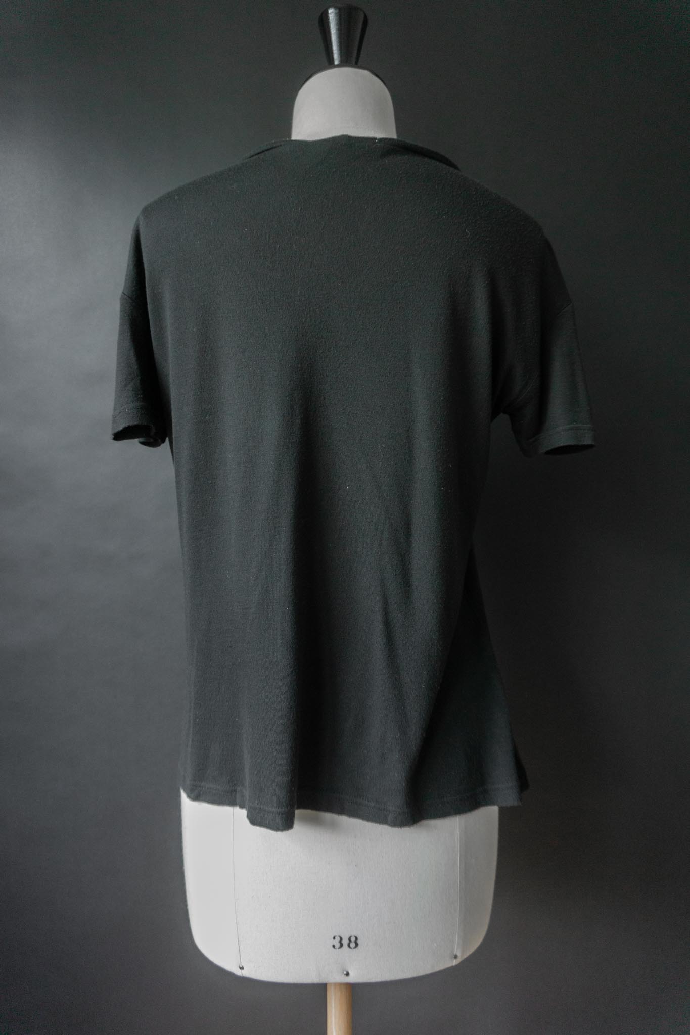 Vintage Dolce & Gabbana 90s T-Shirt mit Schleifendetail – Schwarzes Designer Basic, S–M theplaincircle vintage