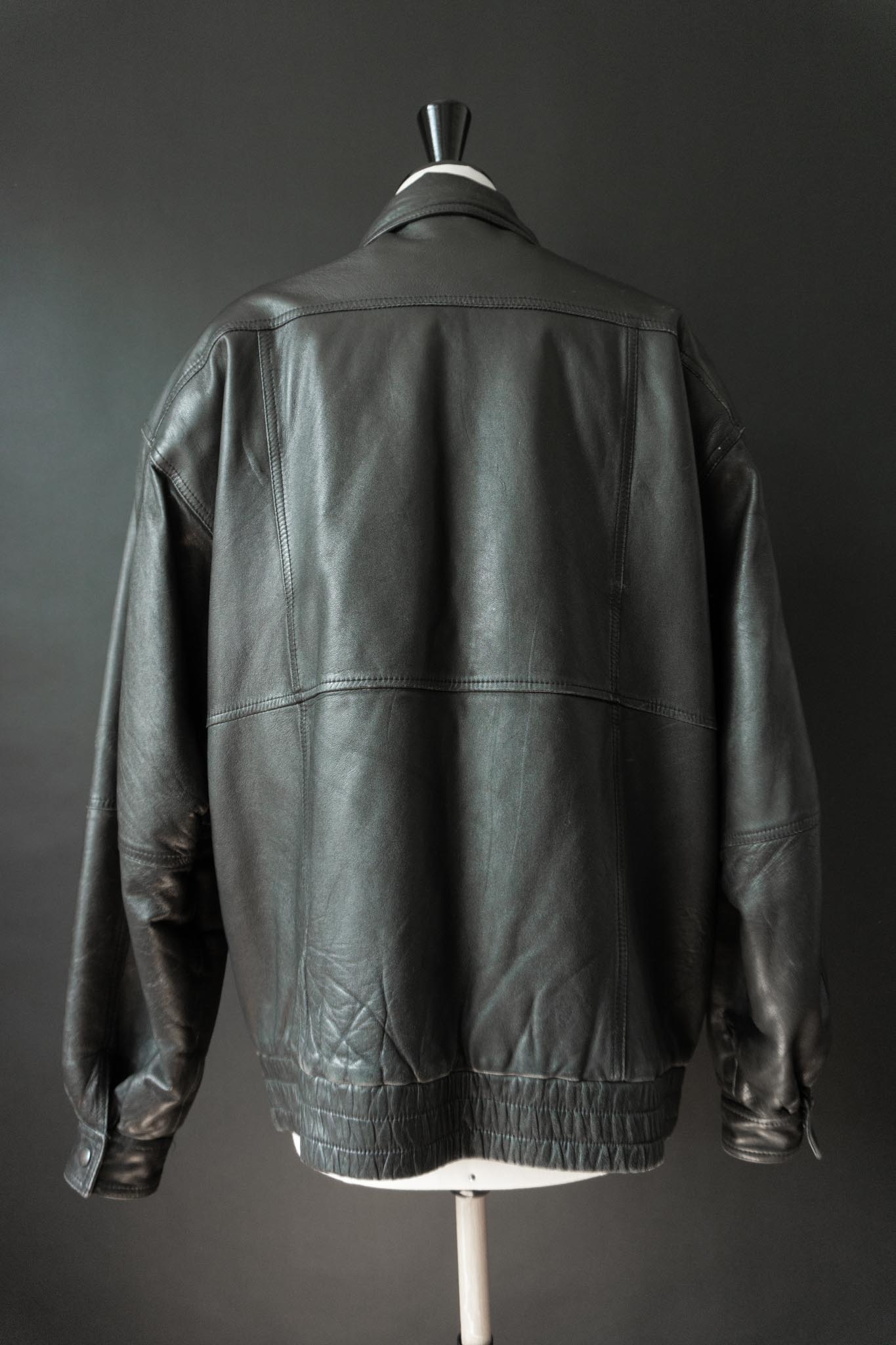 Vintage 80s Blouson-Lederjacke aus butterweichem Nappaleder, M–XL theplaincircle vintage