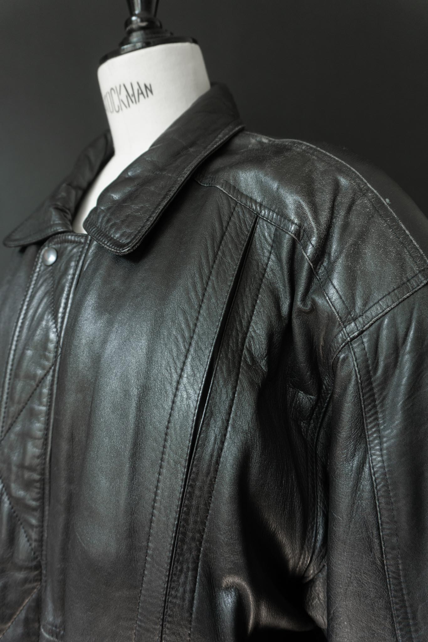 Vintage 80s Blouson-Lederjacke aus butterweichem Nappaleder, M–XL theplaincircle vintage