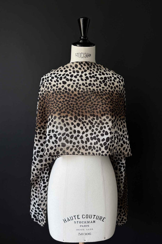 Leichter vintage Leo-Schal im Animal Print theplaincircle vintage