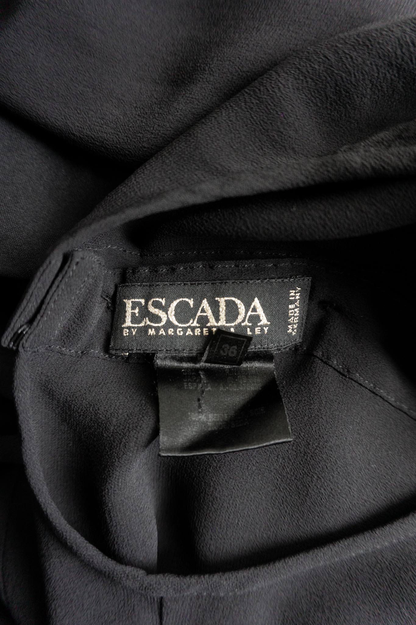 Vintage Escada Body, Schwarz, Seide, S–M theplaincircle vintage