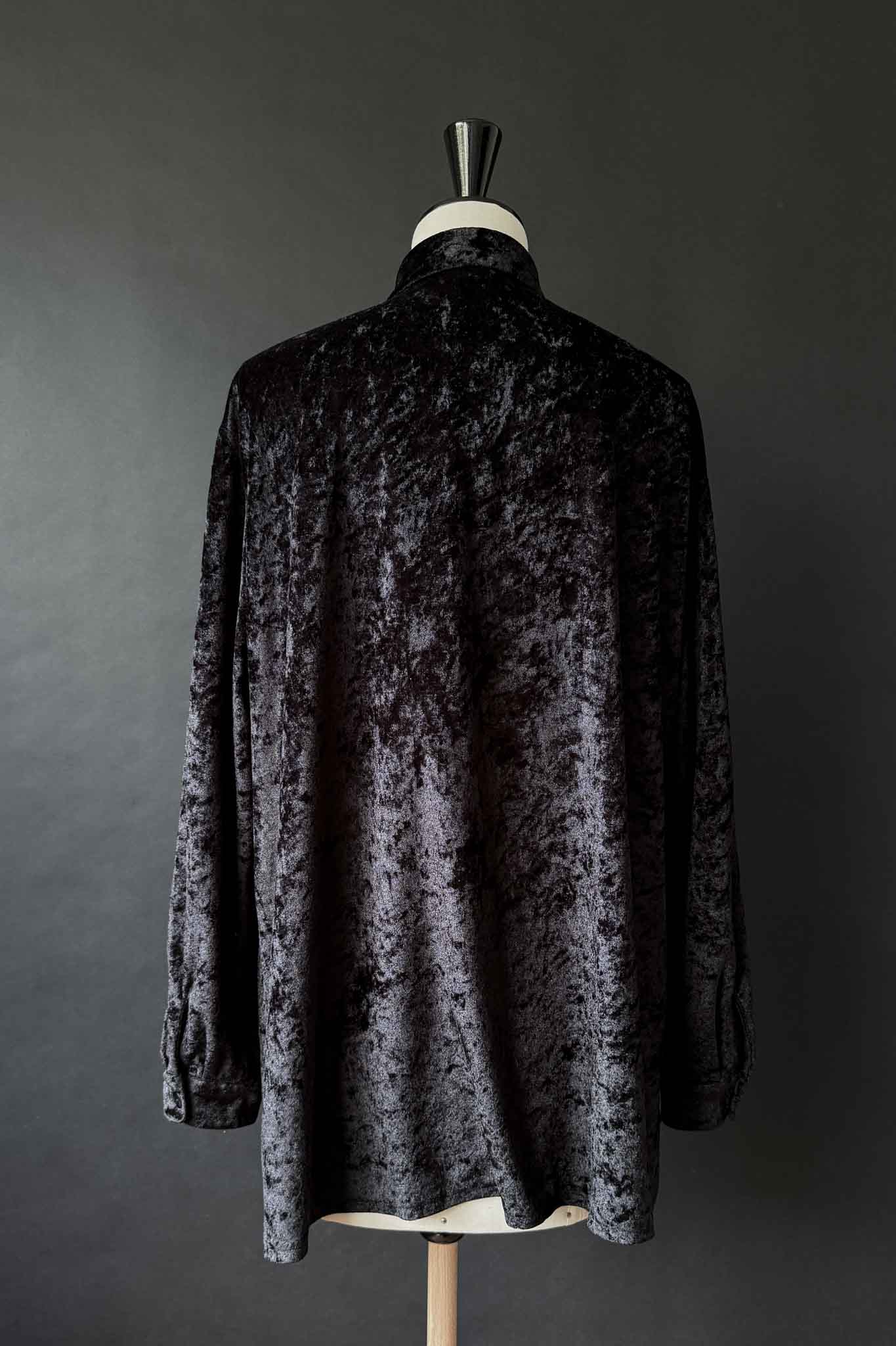 Vintage Samtbluse, Schwarz, 80s, S–M theplaincircle vintage