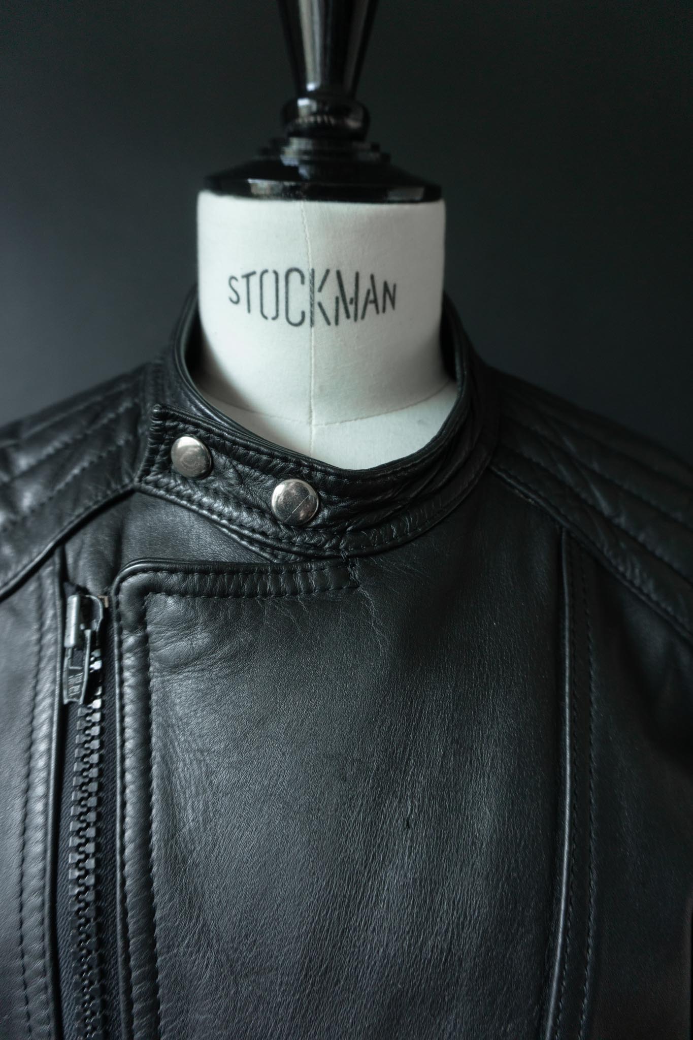 Vintage Bikerjacke Echtleder, S–M