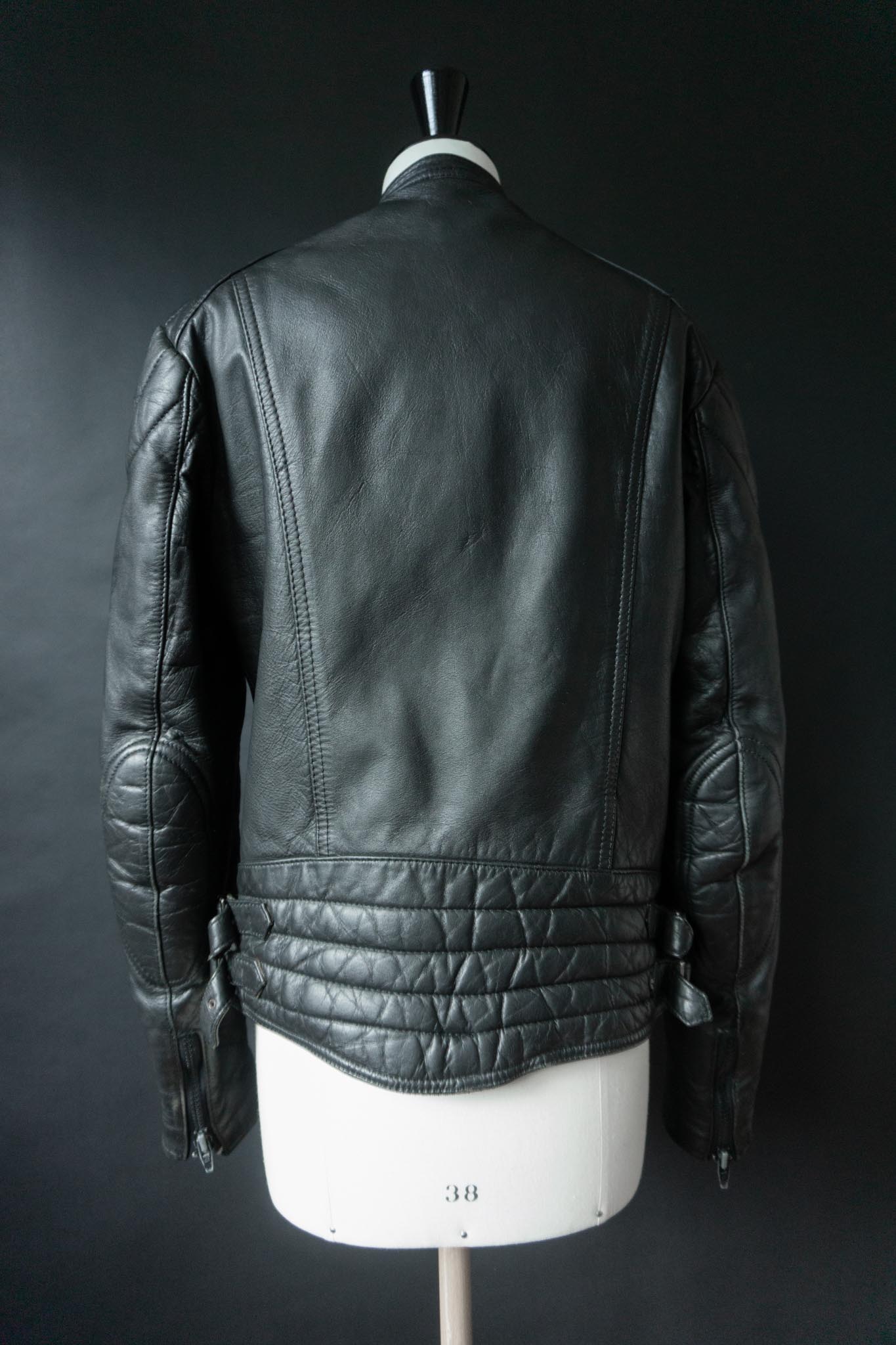 Vintage Bikerjacke Echtleder, S–M