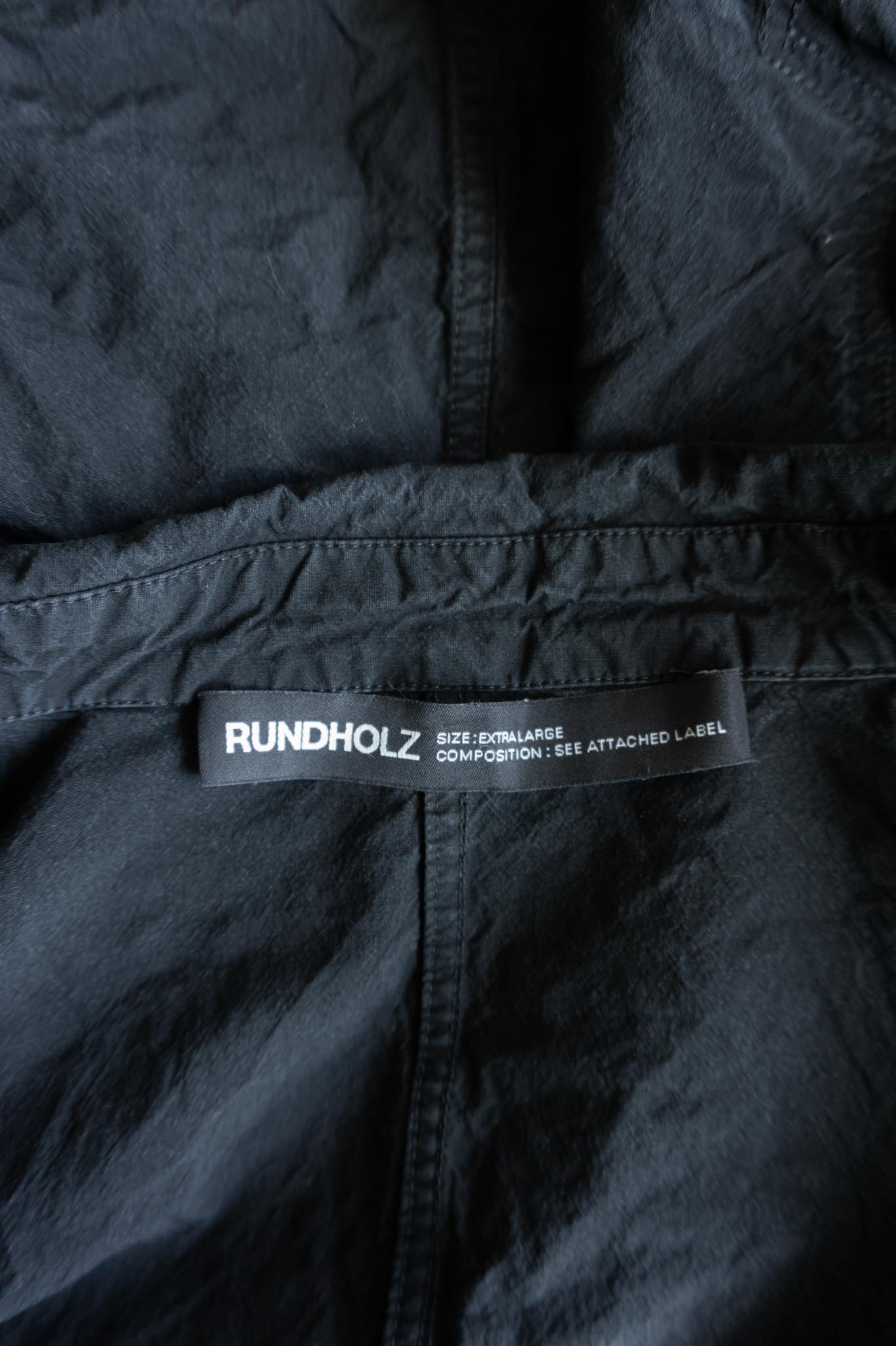 RUNDHOLZ Avantgarde Blazer in Schwarz mit Crinkle-Look, M–L theplaincircle vintage