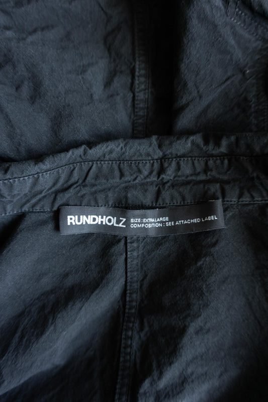 RUNDHOLZ Avantgarde Blazer in Schwarz mit Crinkle-Look, M–L theplaincircle vintage