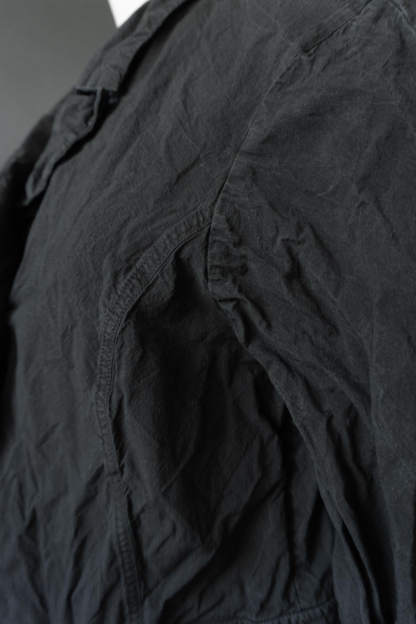 RUNDHOLZ Avantgarde Blazer in Schwarz mit Crinkle-Look, M–L theplaincircle vintage