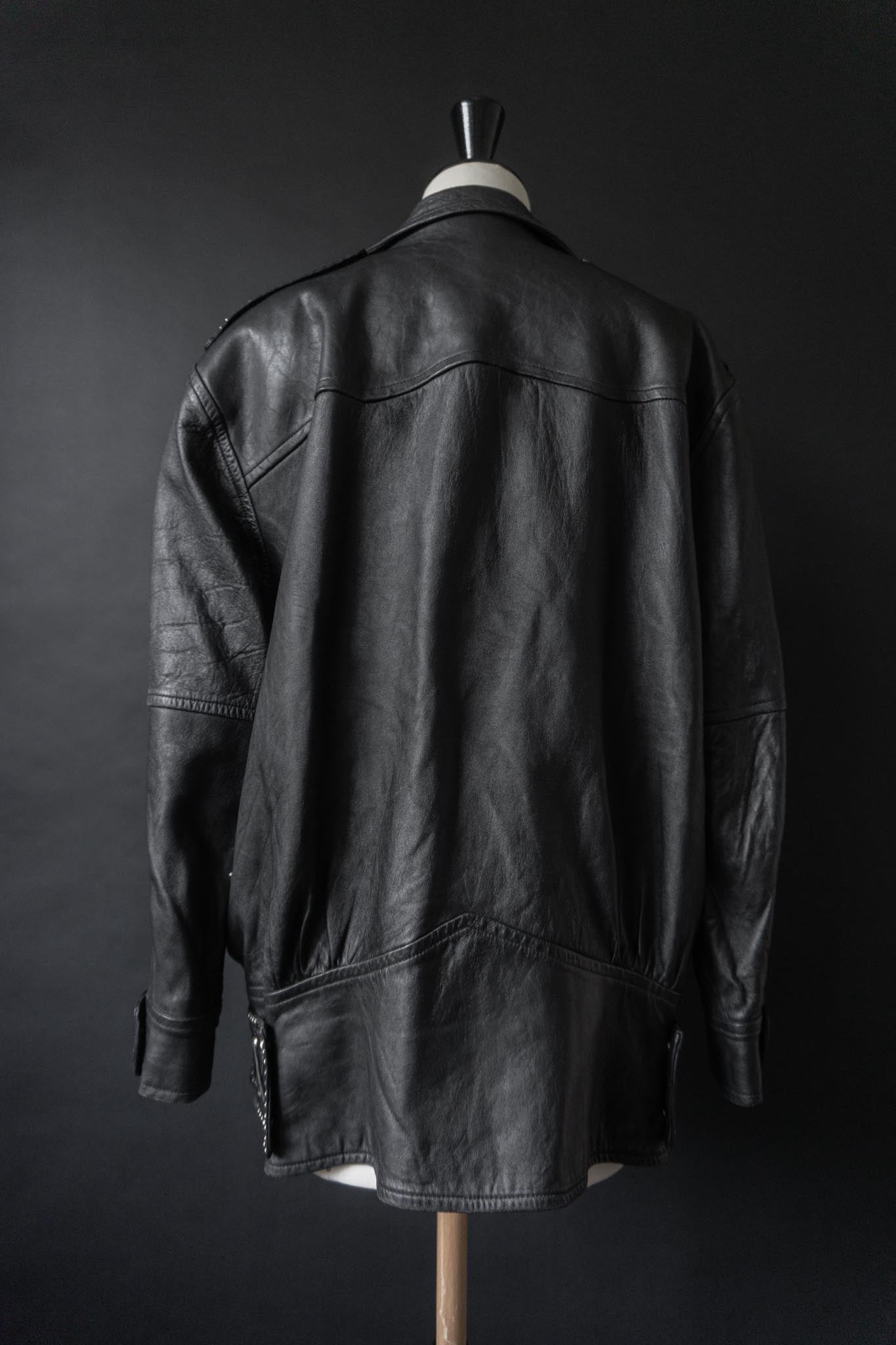 Vintage 80s Nieten Lederjacke, Strass Kolster, M–L theplaincircle vintage