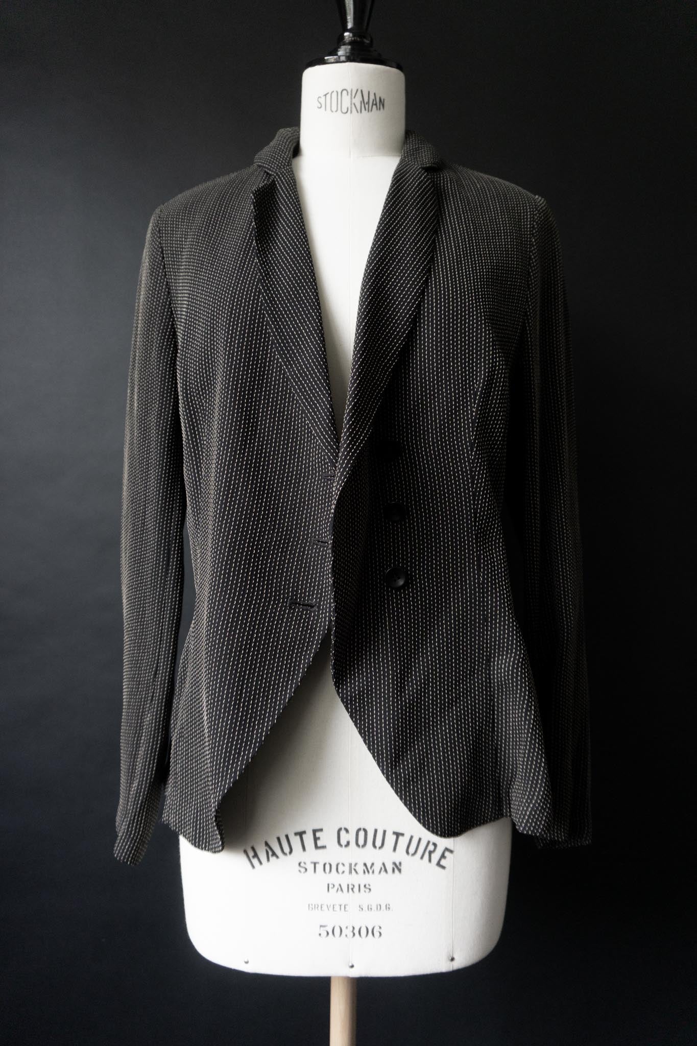 Vintage Sahzà Viskose Blazer, 90s, asymmetrisch, S–M