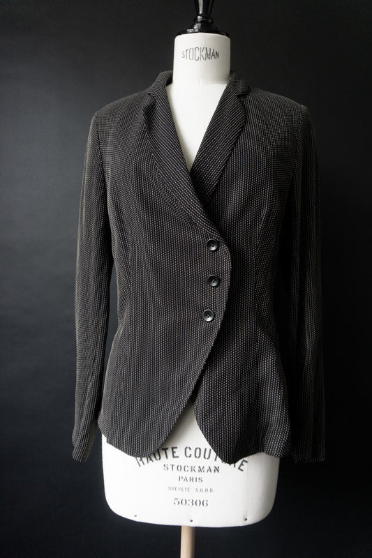 Vintage Sahzà Viskose Blazer, 90s, asymmetrisch, S–M