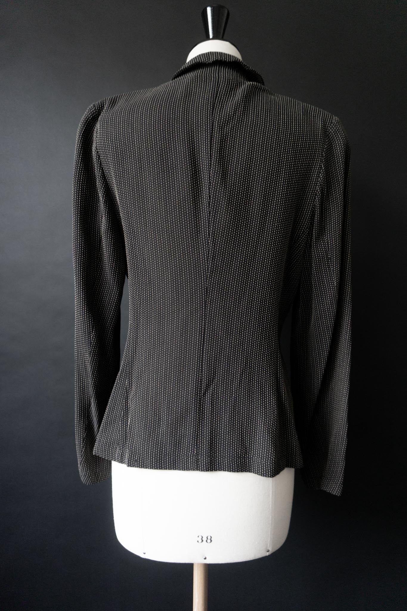 Vintage Sahzà Viskose Blazer, 90s, asymmetrisch, S–M