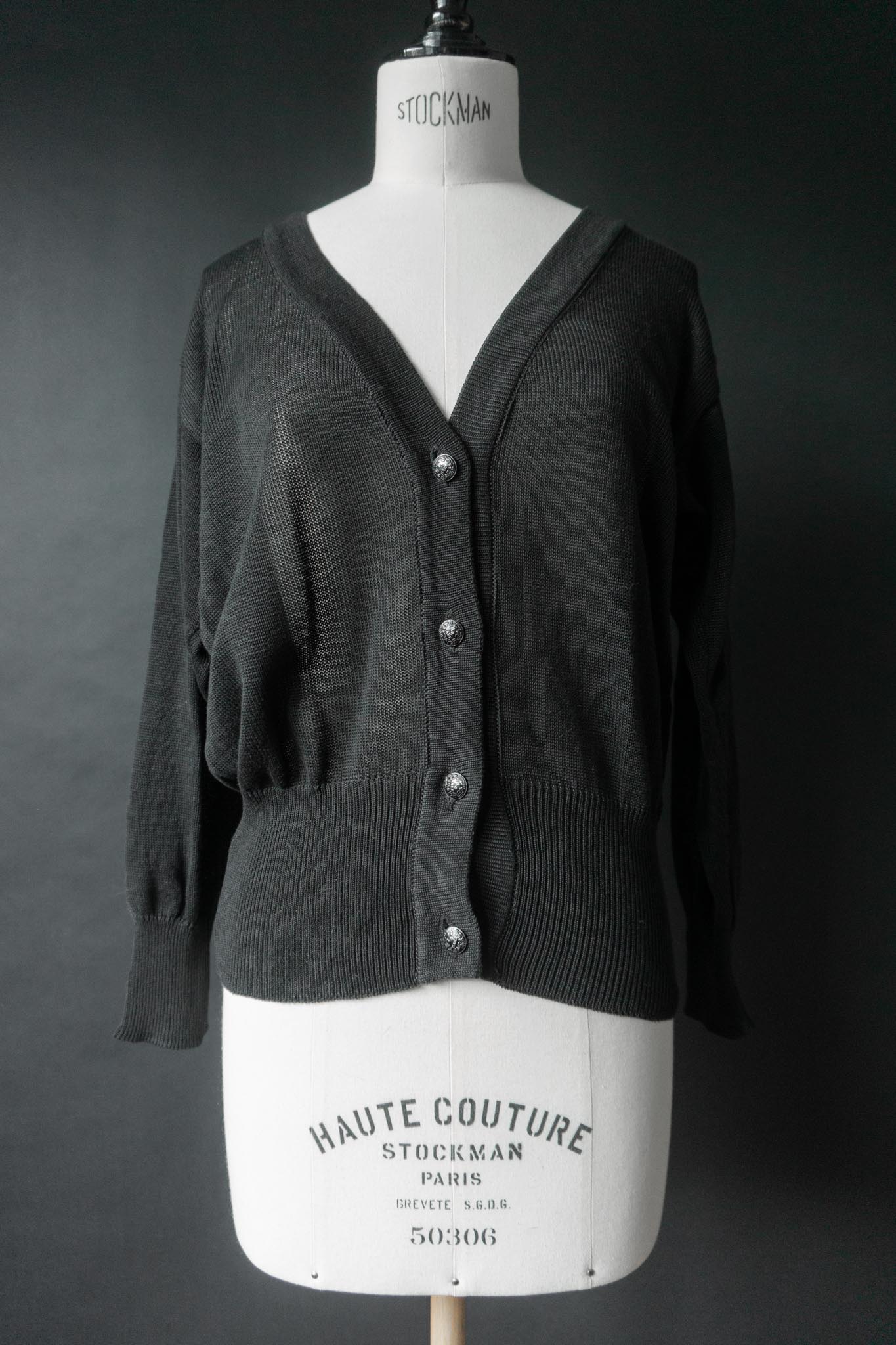 Vintage Cardigan Leinen Baumwolle, S–M theplaincircle vintage