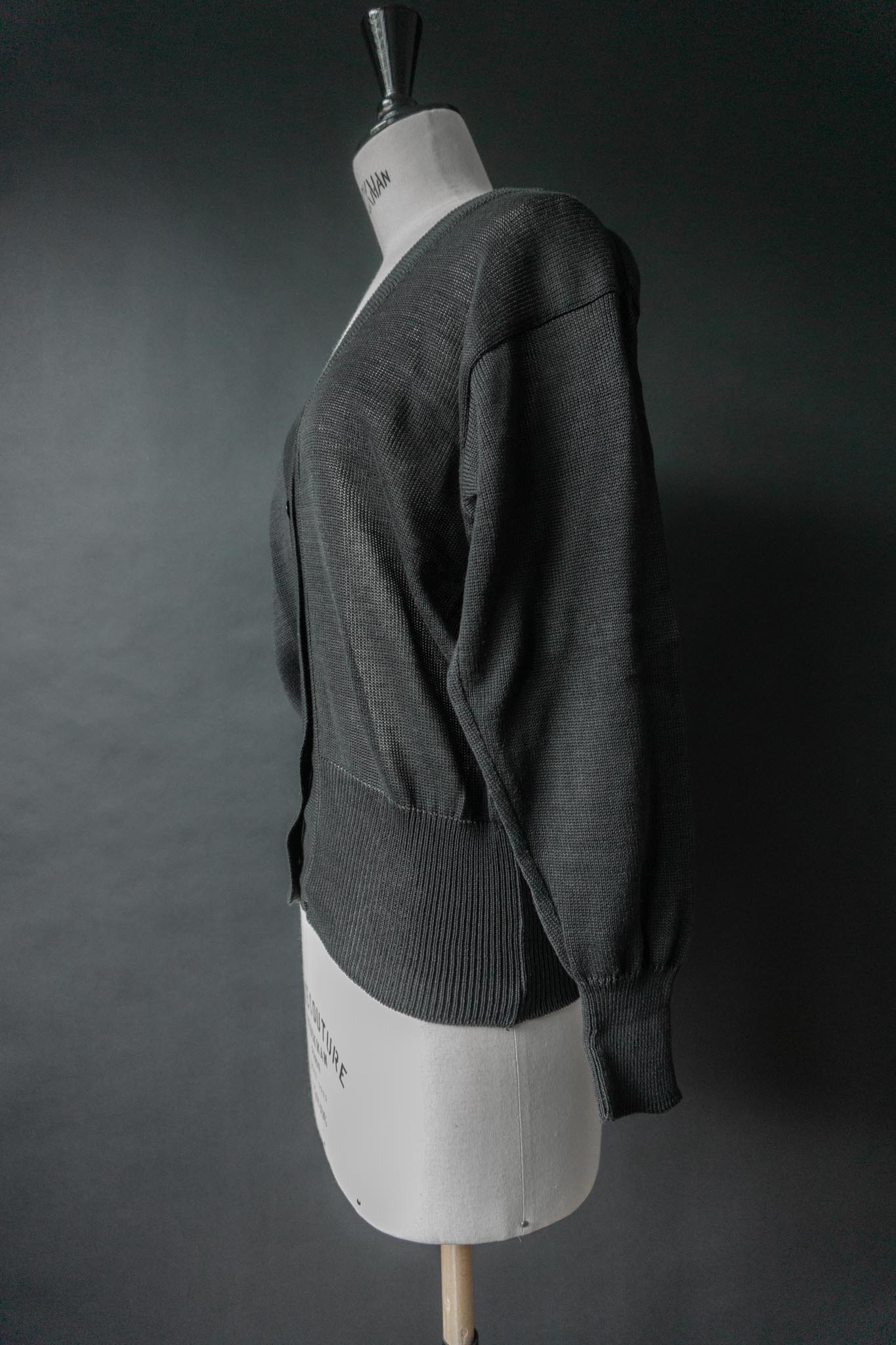Vintage Cardigan Leinen Baumwolle, S–M theplaincircle vintage