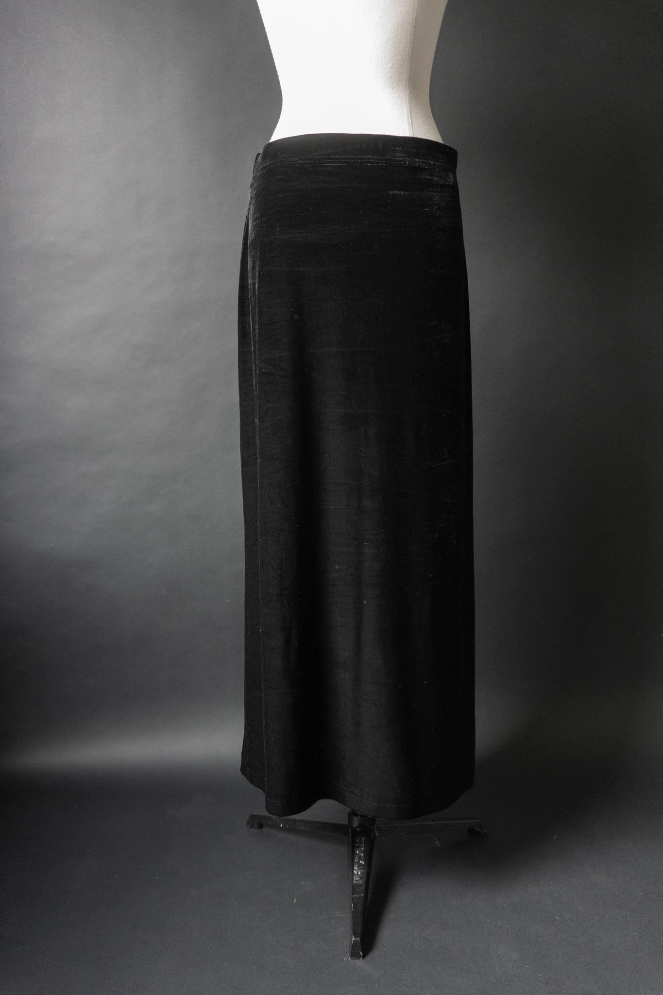 Vintage 90s Samt Maxirock, Goth Klassiker, S–M theplaincircle vintage
