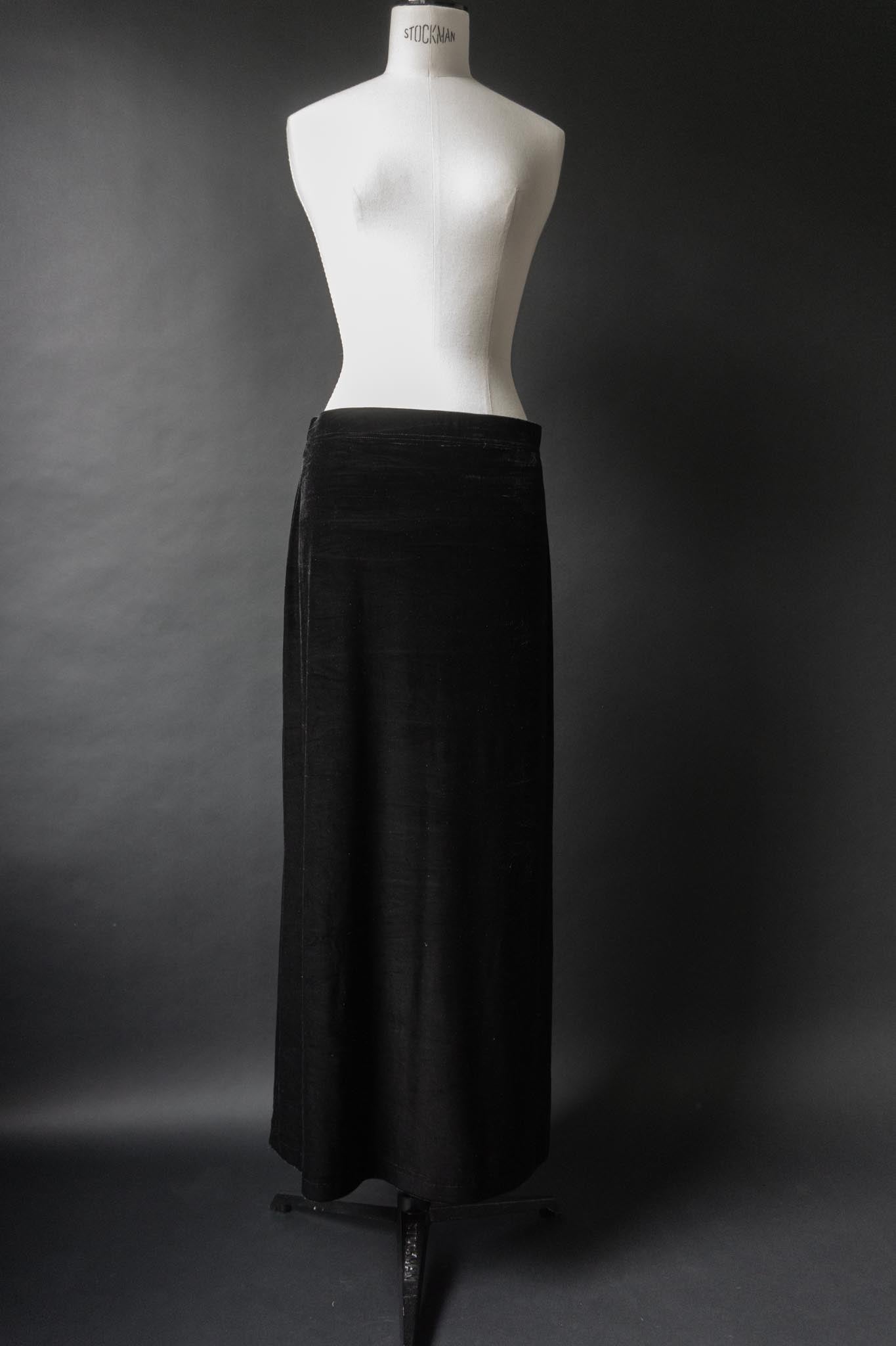 Vintage 90s Samt Maxirock, Goth Klassiker, S–M theplaincircle vintage