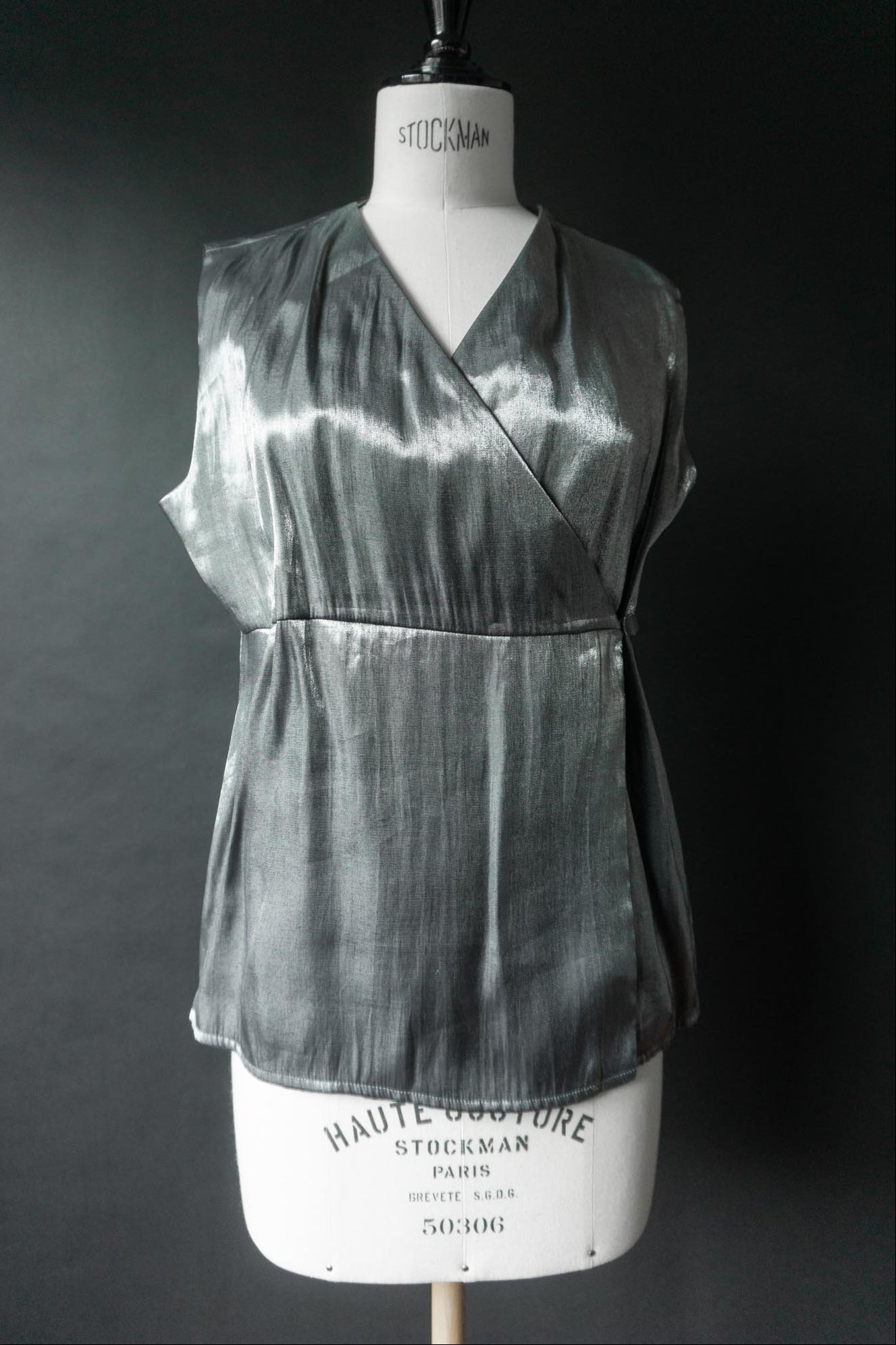 Vintage 80 Wickel-Top, Metallic-Effekt, M–L theplaincircle vintage