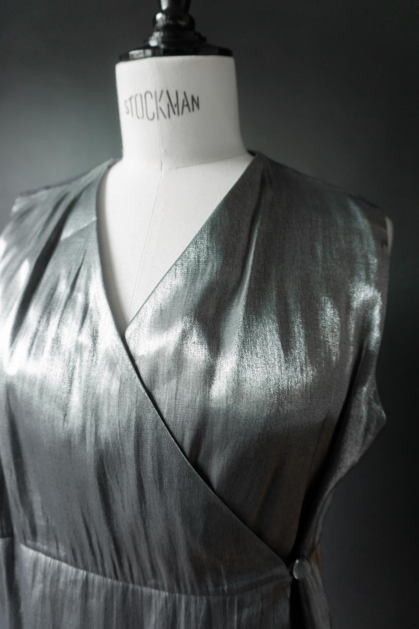 Vintage 80 Wickel-Top, Metallic-Effekt, M–L theplaincircle vintage