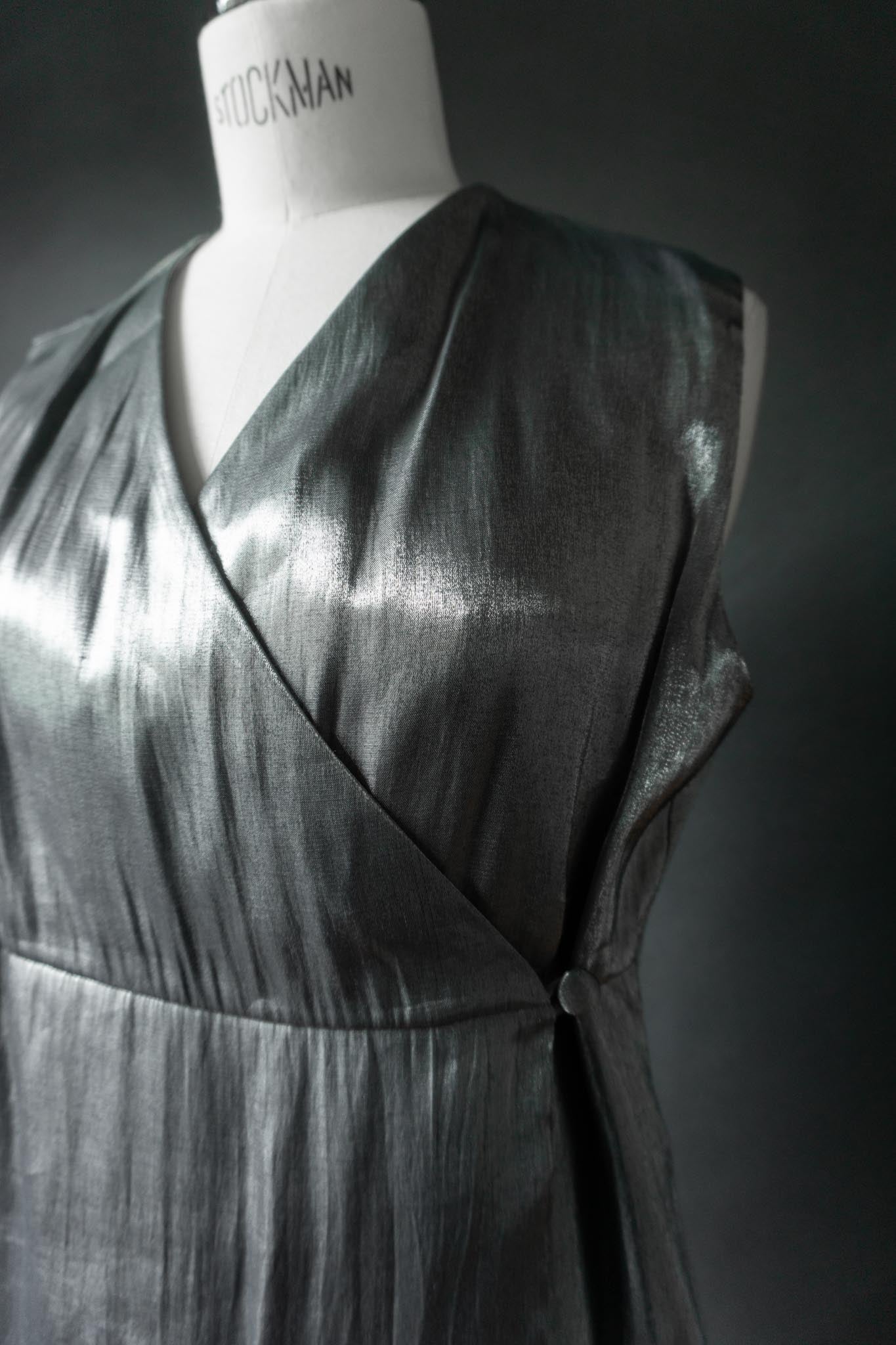 Vintage 80 Wickel-Top, Metallic-Effekt, M–L theplaincircle vintage