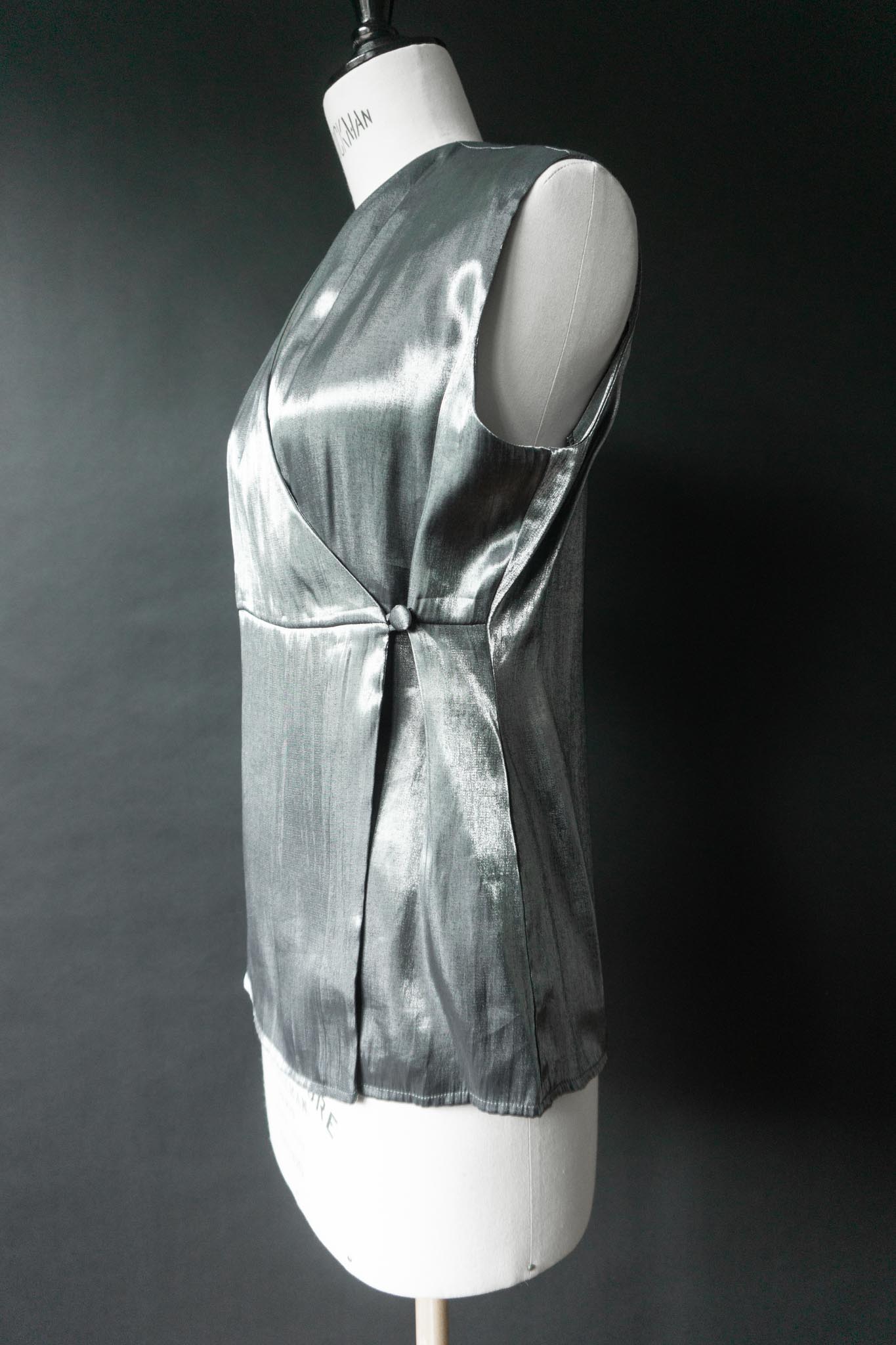 Vintage 80 Wickel-Top, Metallic-Effekt, M–L theplaincircle vintage