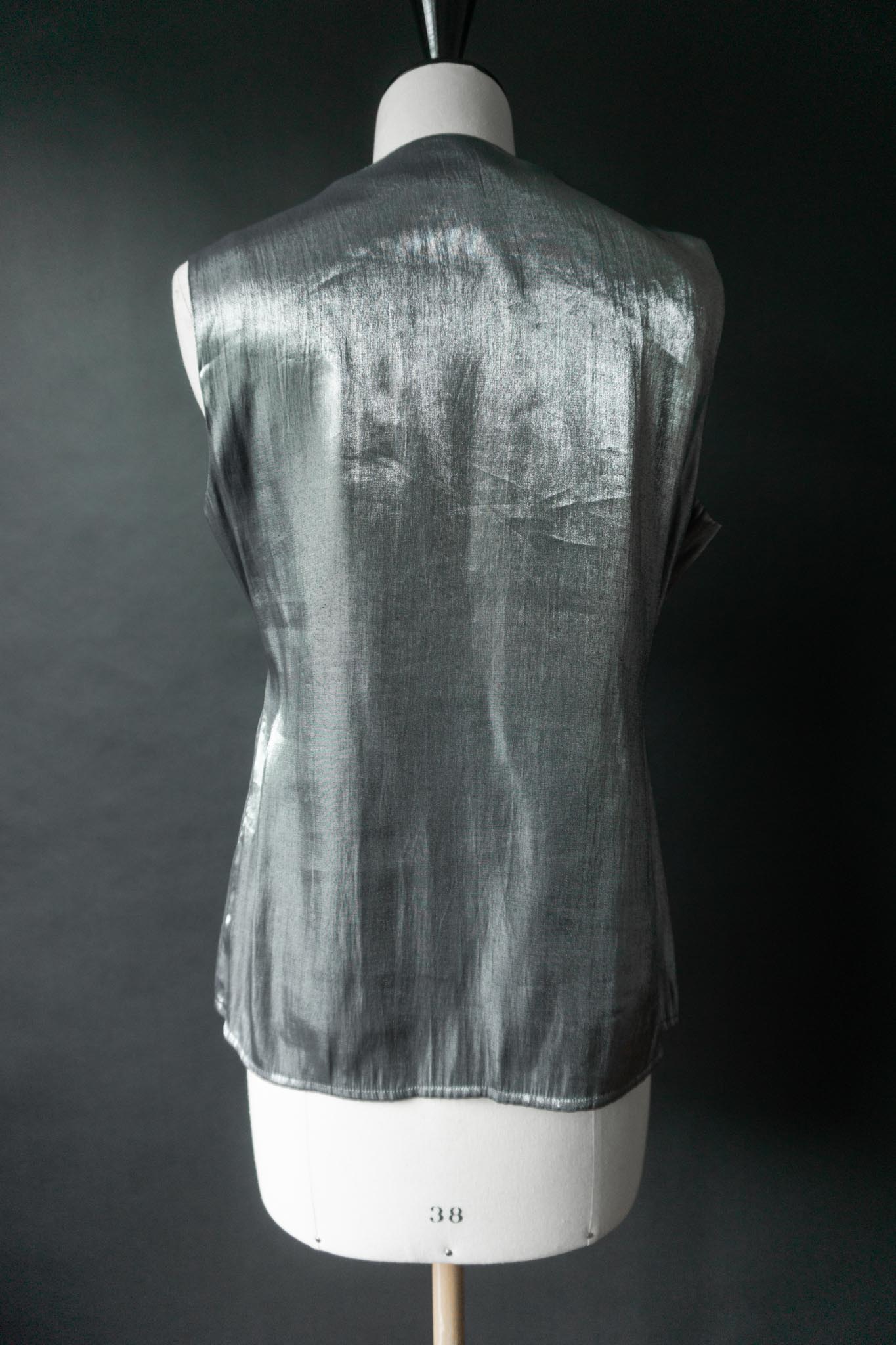 Vintage 80 Wickel-Top, Metallic-Effekt, M–L theplaincircle vintage