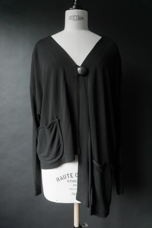 Vintage avantgarde Jacke mit fließender Silhouette, M–L theplaincircle vintage