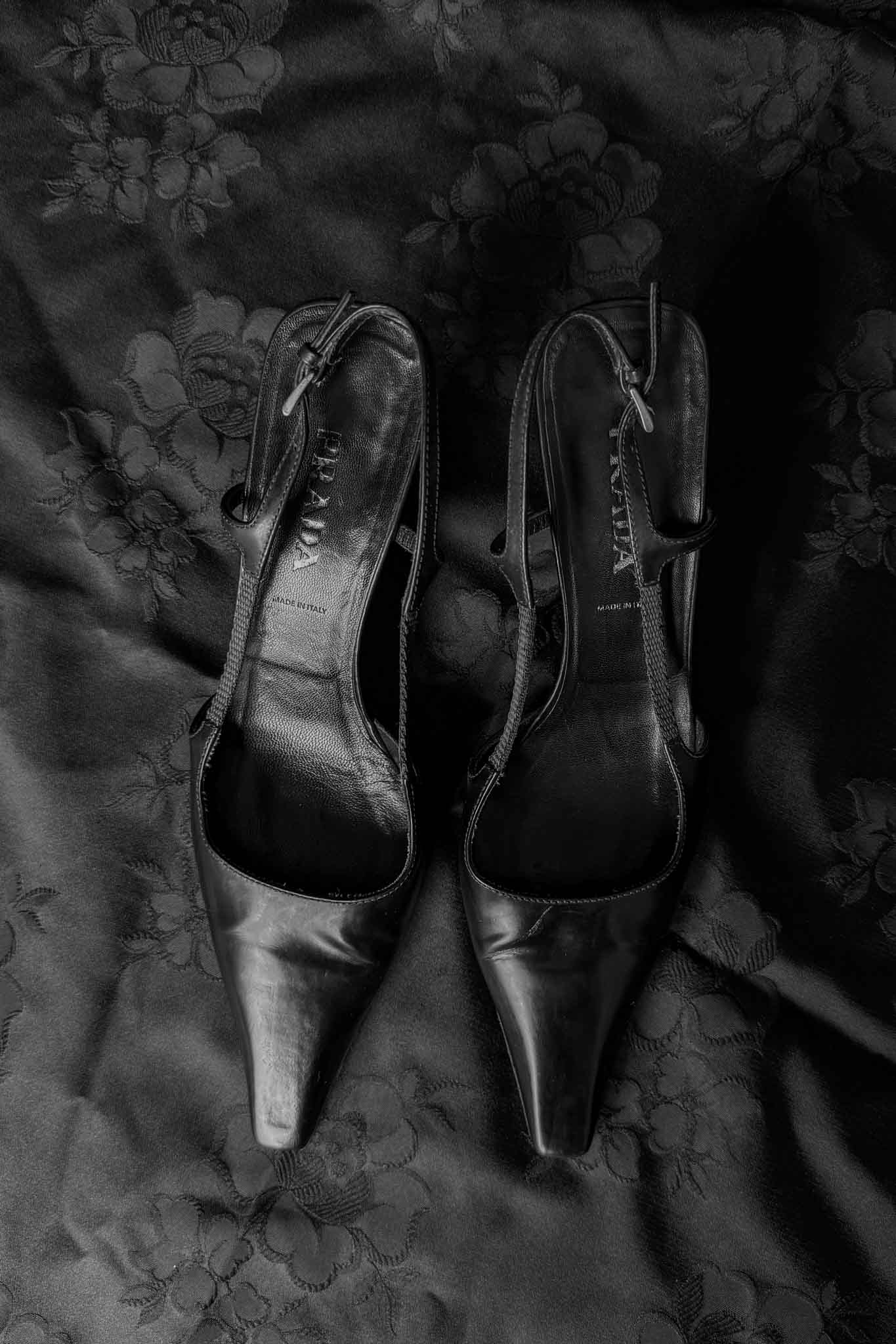 Vintage Prada Slingback Pumps aus Leder, Office Siren, Made in Italy, 37
