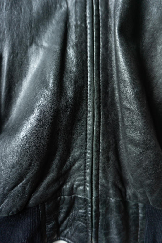 Vintage 80s Lederjacke Bomber Blouson, M–L theplaincircle vintage