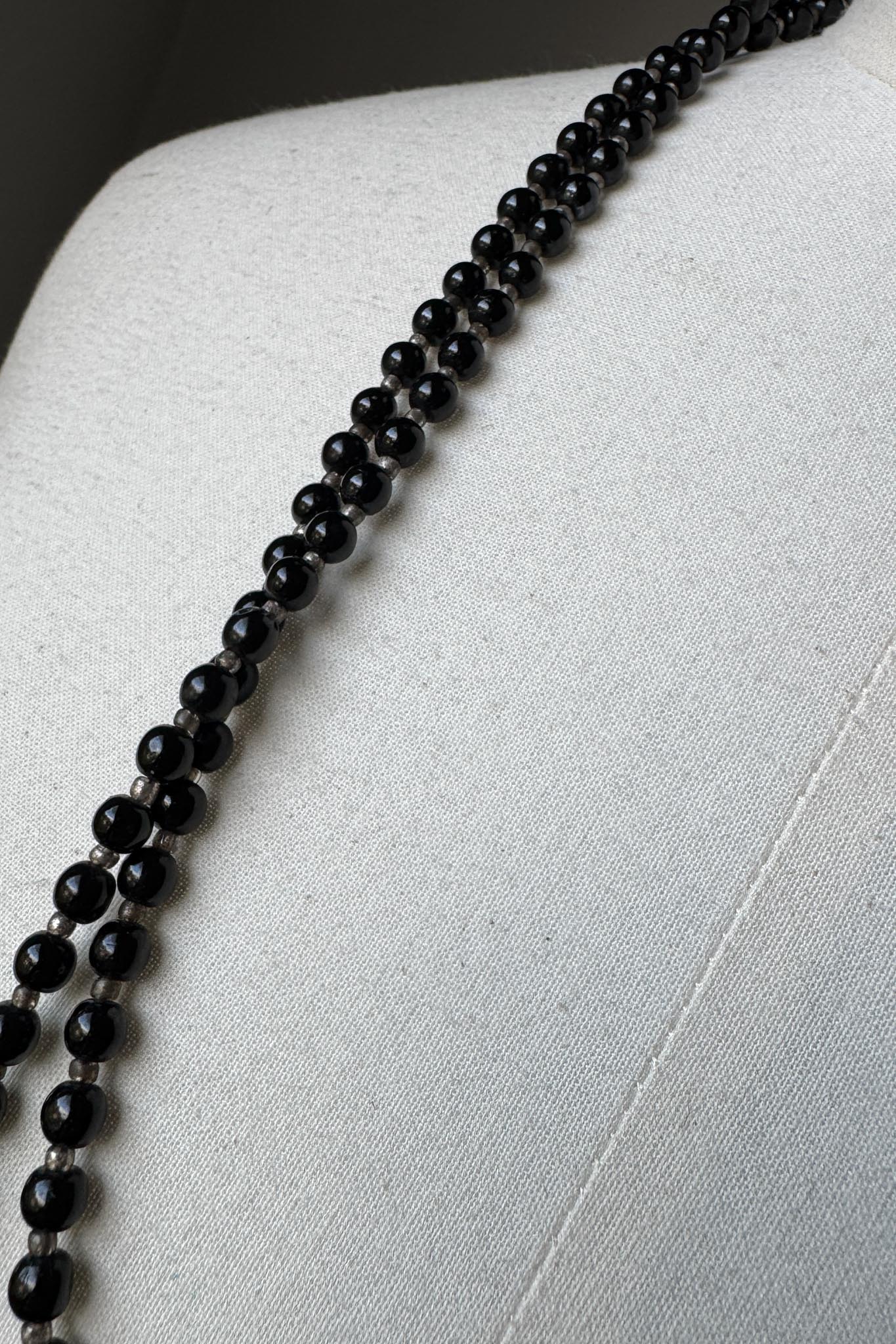 Vintage Onyx Perlenkette theplaincircle vintage