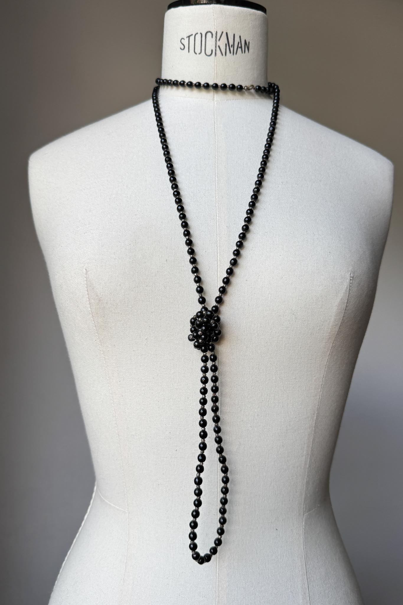 Vintage Onyx Perlenkette theplaincircle vintage