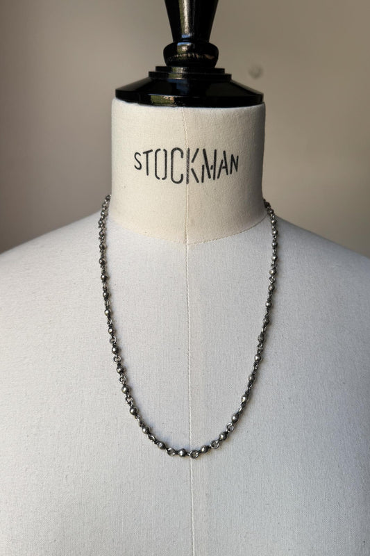 Vintage 835 Silber Kugelkette – Minimalistische Ball Chain Necklace theplaincircle vintage