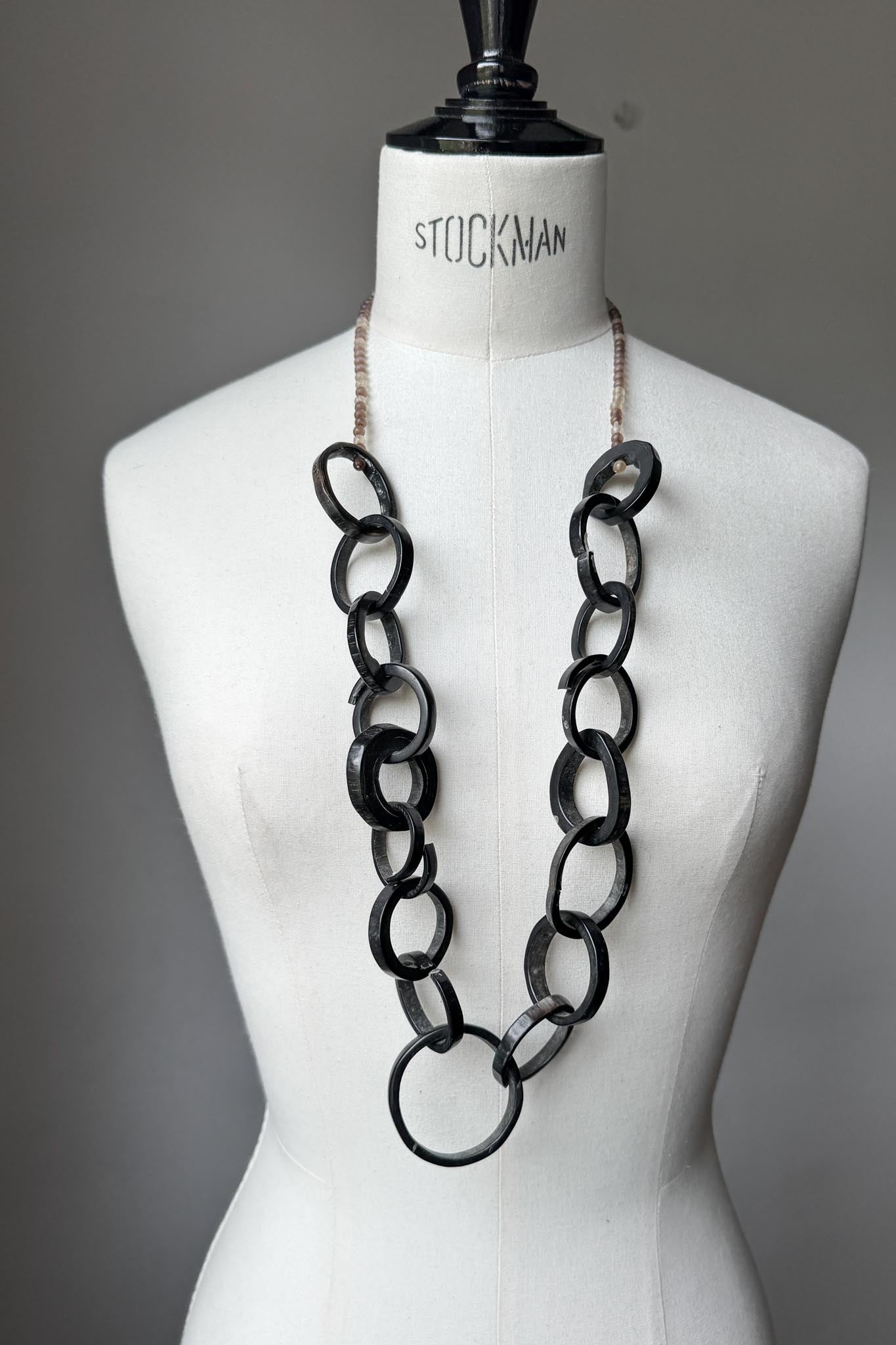 Vintage Horn Statement Necklace – Sculptural Avant-Garde theplaincircle vintage