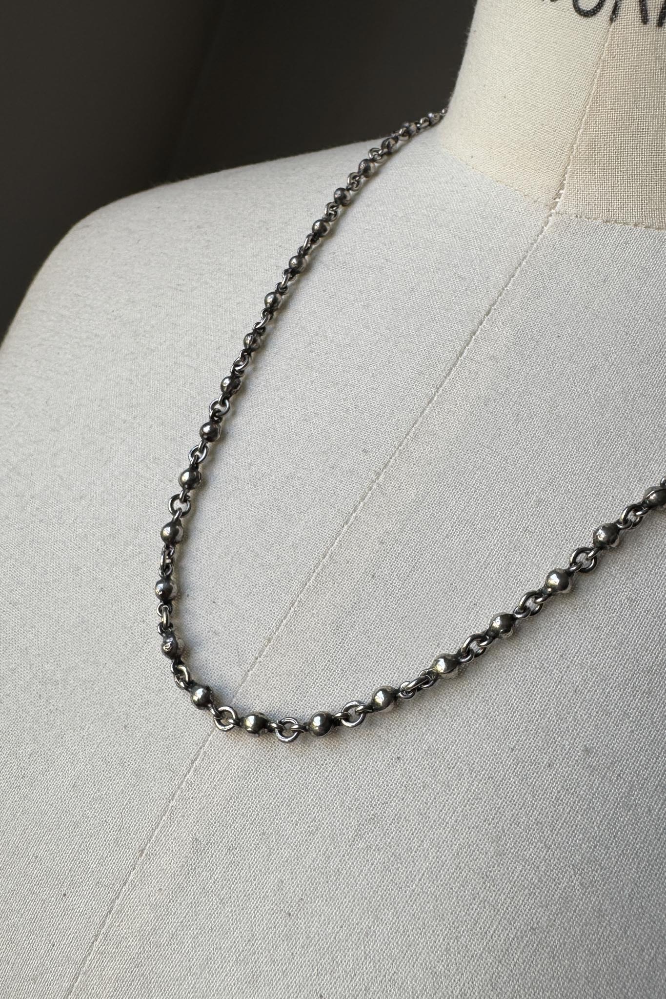 Vintage 835 Silber Kugelkette – Minimalistische Ball Chain Necklace theplaincircle vintage