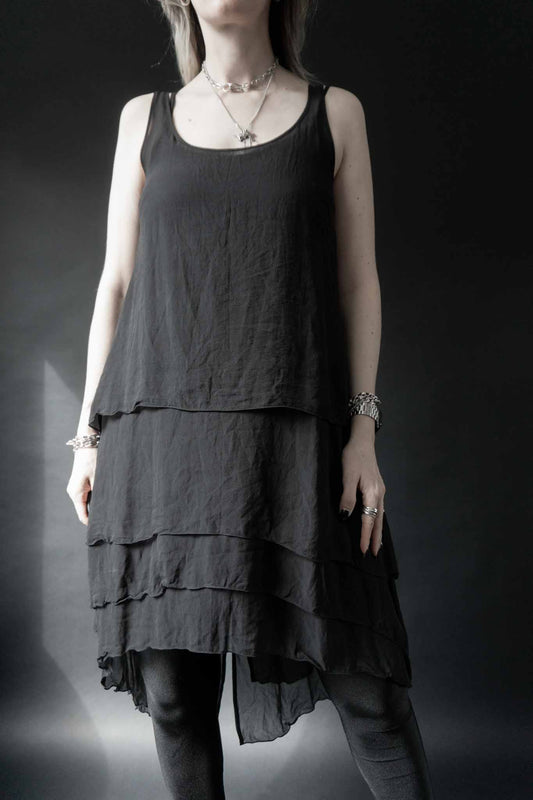 Schwarzes Seidenkleid Karl Lagerfeld x H&M