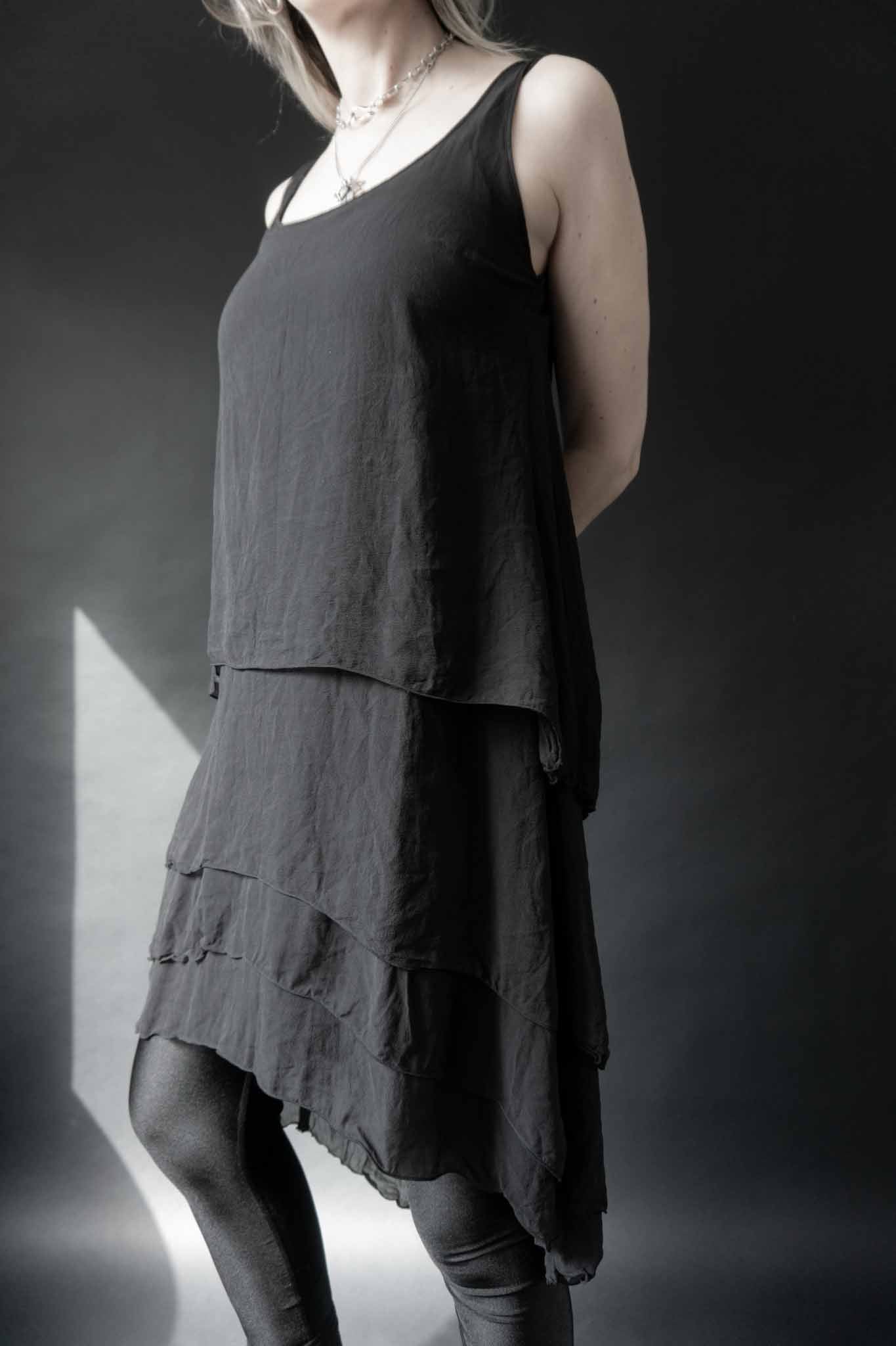 Schwarzes Seidenkleid Karl Lagerfeld x H&M