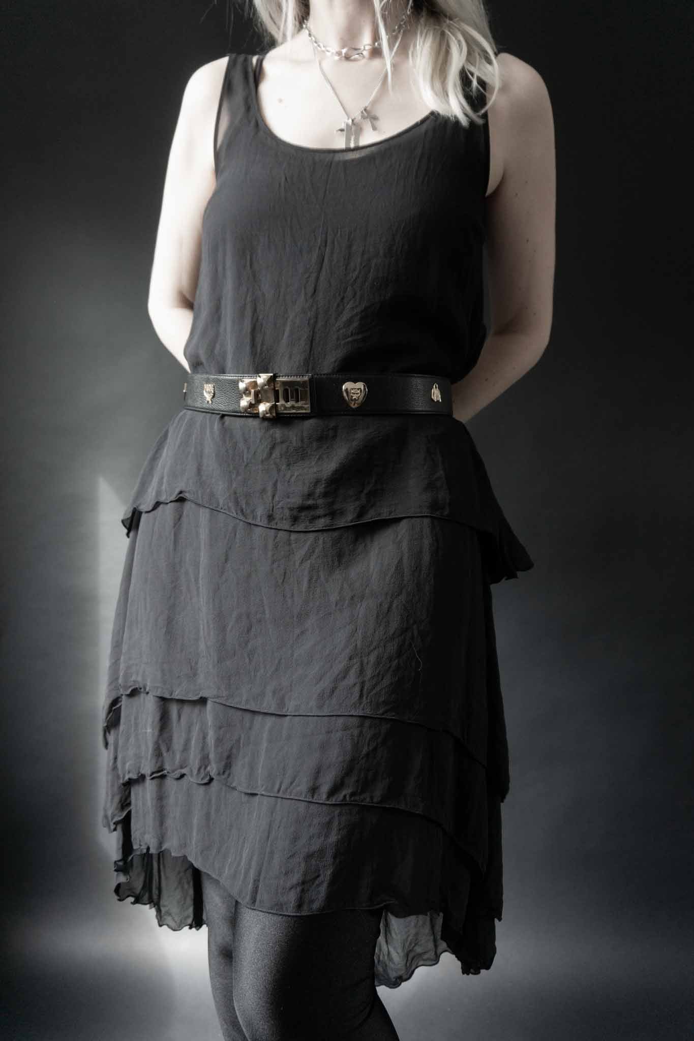 Schwarzes Seidenkleid Karl Lagerfeld x H&M