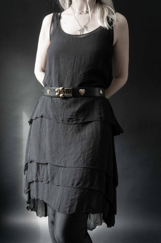 Schwarzes Seidenkleid Karl Lagerfeld x H&M