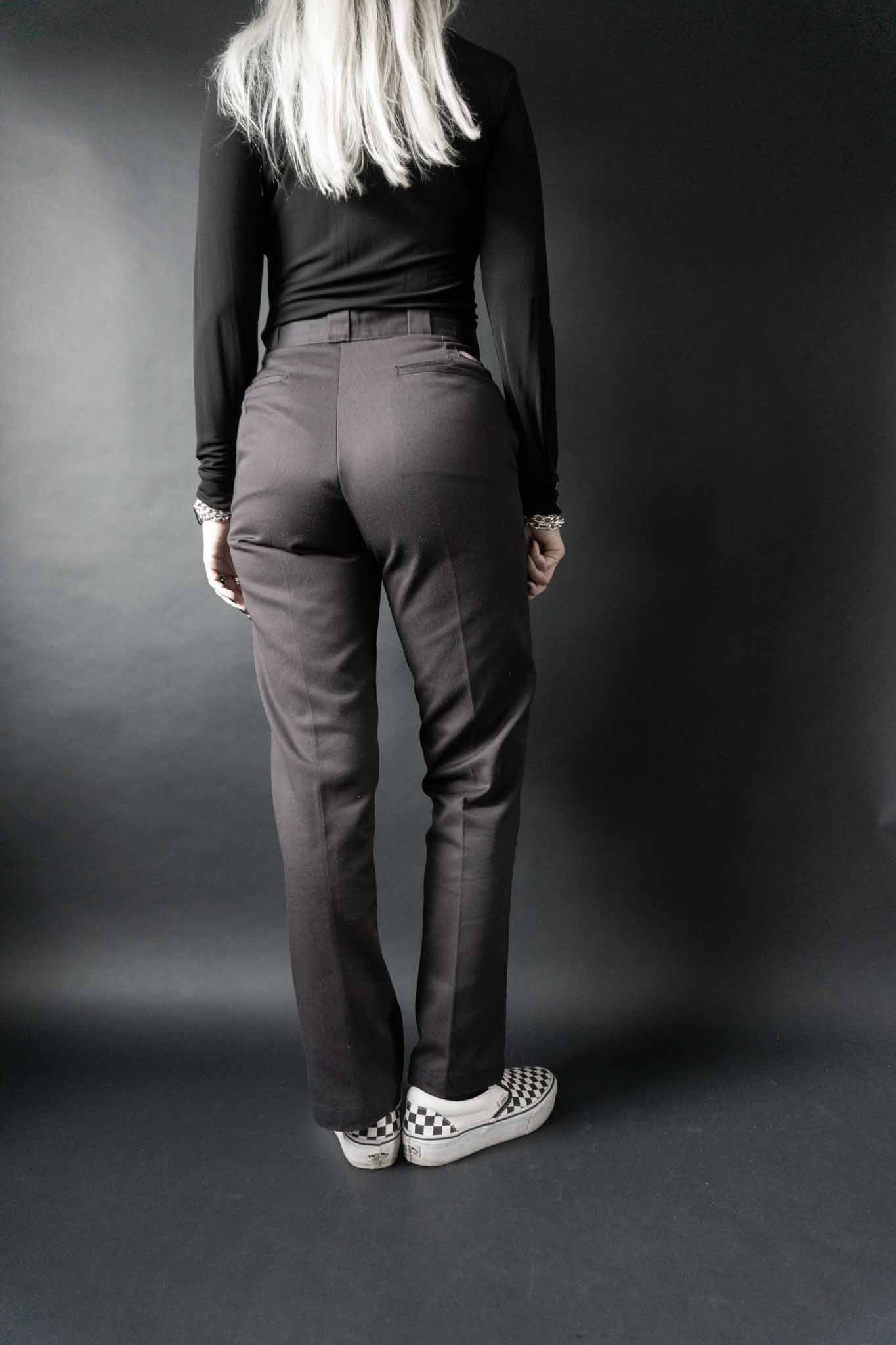 Schwarze Dickies Hose im 90s Chino-Schnitt mit geradem Bein und Eingrifftaschen