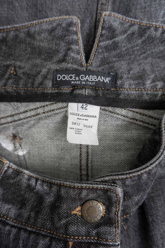 Dolce & Gabbana Vintage Jeansrock mit Knopfleiste