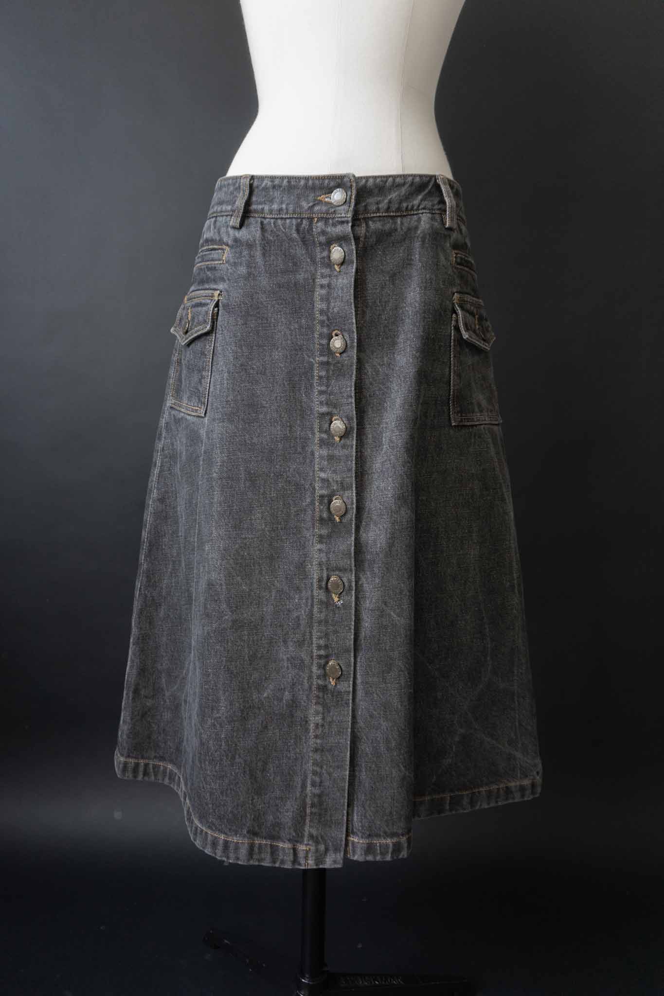 Dolce & Gabbana Vintage Jeansrock mit Knopfleiste