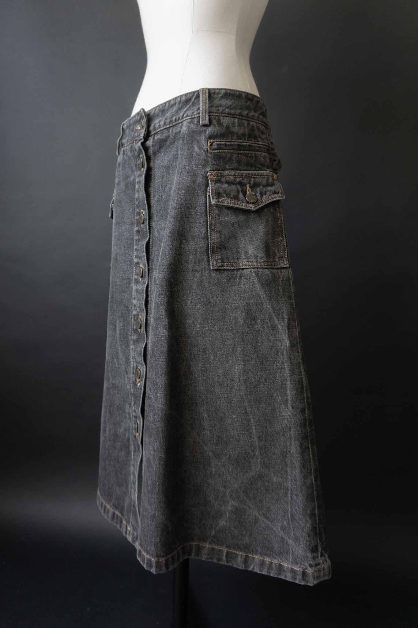Vintage Y2K Dolce & Gabbana Jeansrock, L-XL theplaincircle vintage