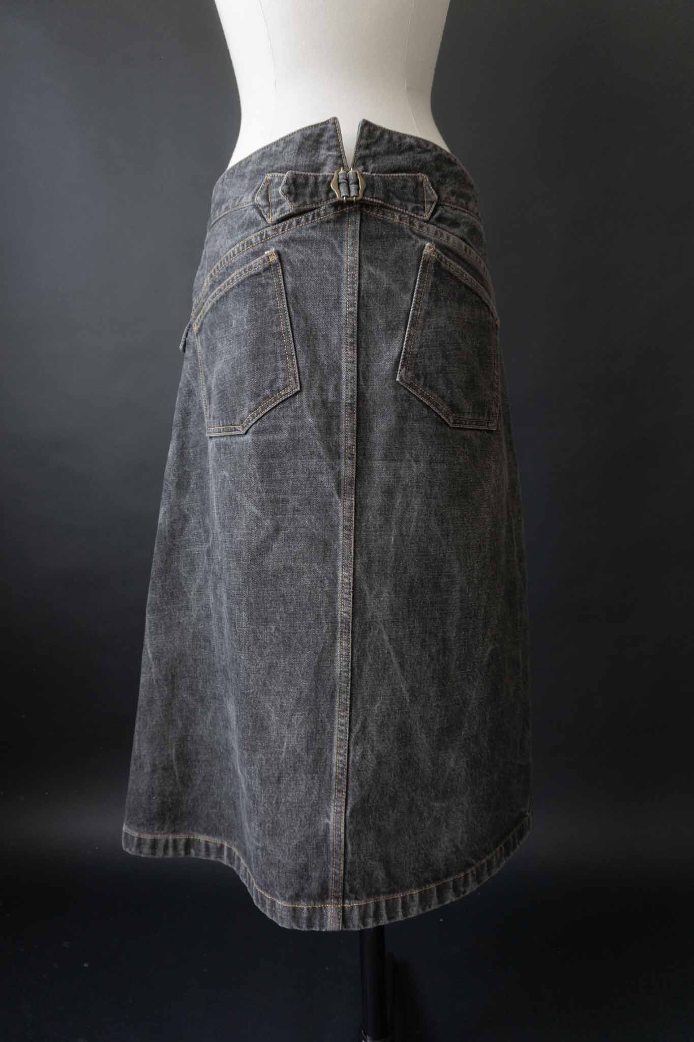 Dolce & Gabbana Vintage Jeansrock mit Knopfleiste