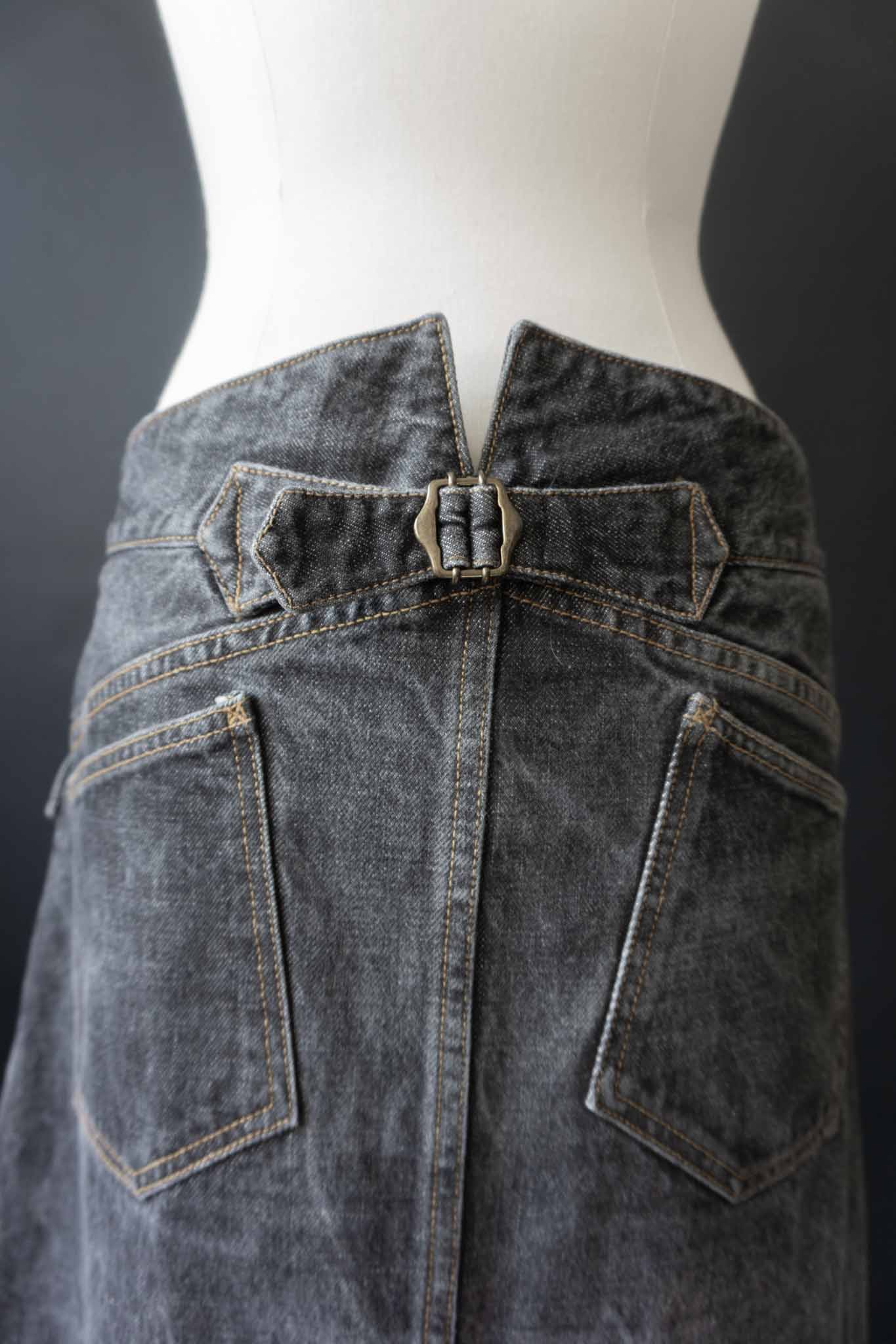 Dolce & Gabbana Vintage Jeansrock mit Knopfleiste