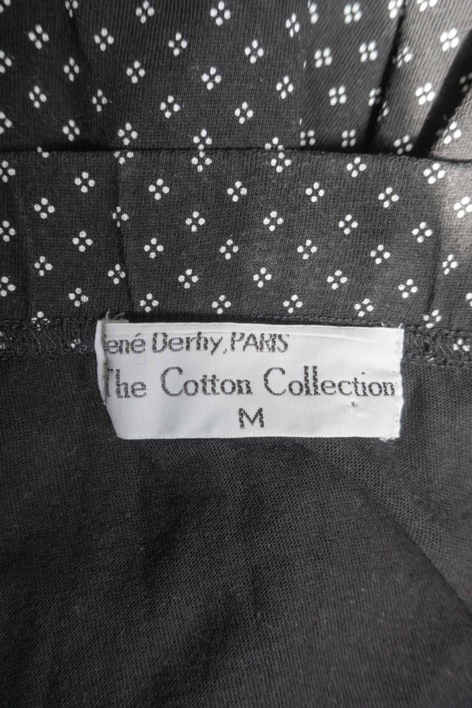 Vintage René Derhy Rock schwarz mit weißem Muster 