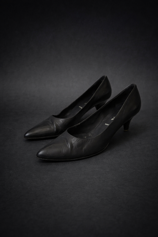 PRADA Pumps Leder Schwarz 39,5 theplaincircle vintage