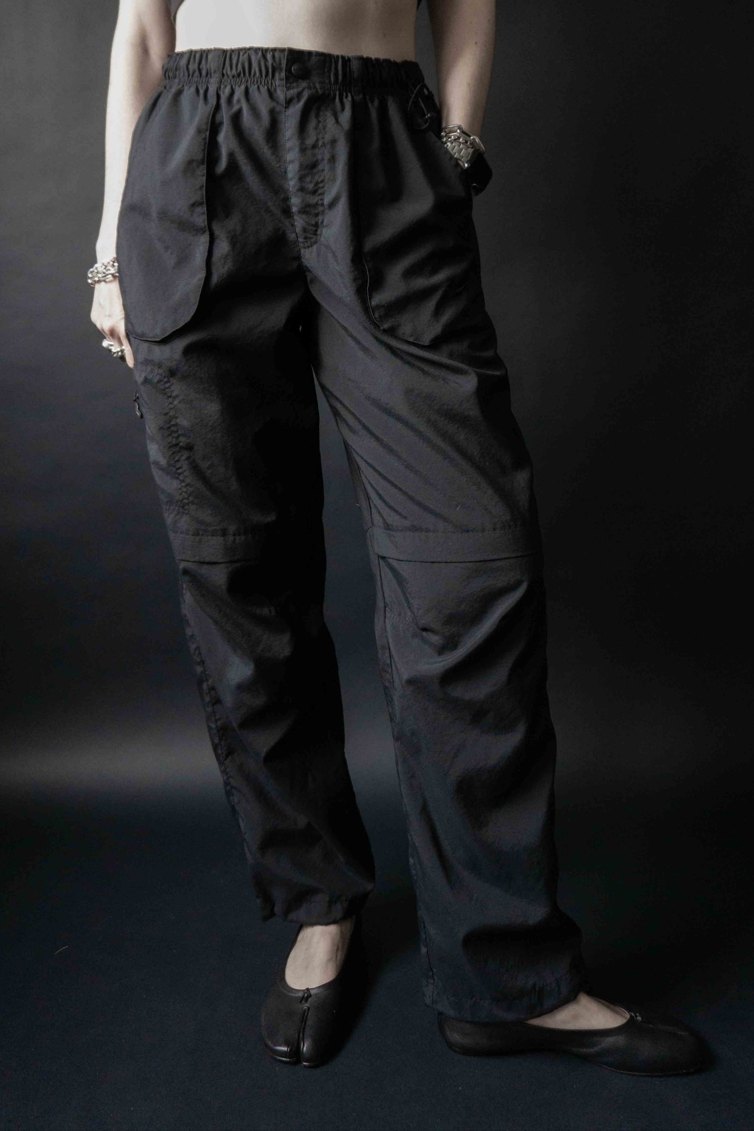 Schwarze Nike Combat-Hose mit Tunnelzug und Cargo-Taschen